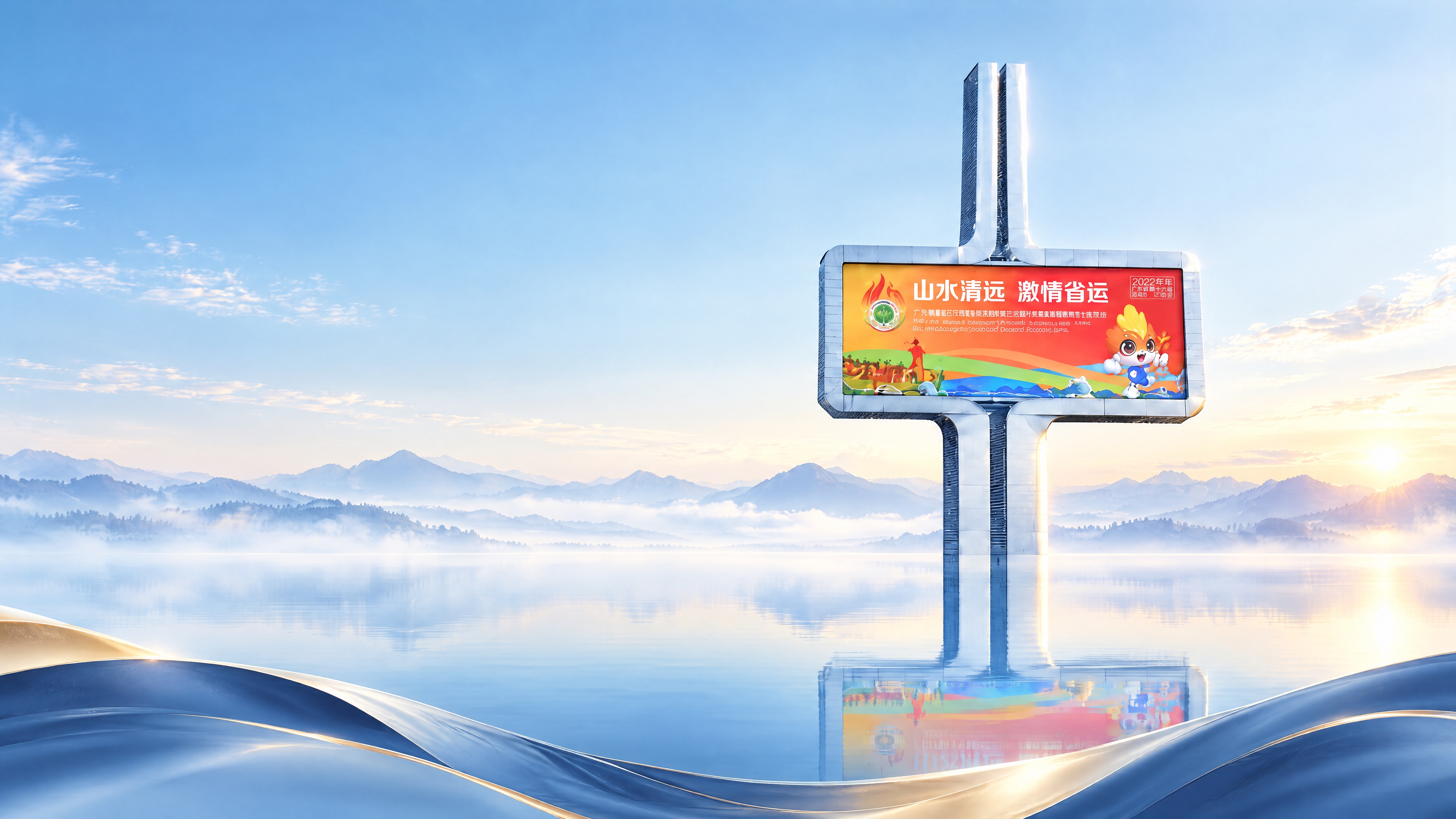在原图基础上进行风格化优化，保留户外广告牌的主体结构和画面内容… - 图片创意预览