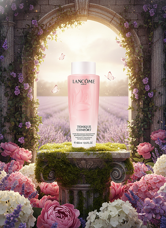 梦幻感与唯美感交织，3D风结合重拟物设计，呈现欧式宫廷艺术氛围。柔和光影中，兰花与蝴蝶点缀，水彩风花卉环绕，营造浪漫优雅的虚拟自然场景。