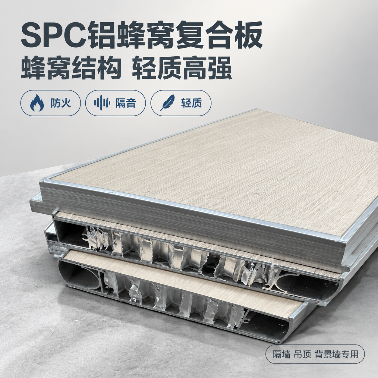 [主图-3] 主题：SPC铝蜂窝复合板 SKU 单品展示，突出… - 图片创意预览