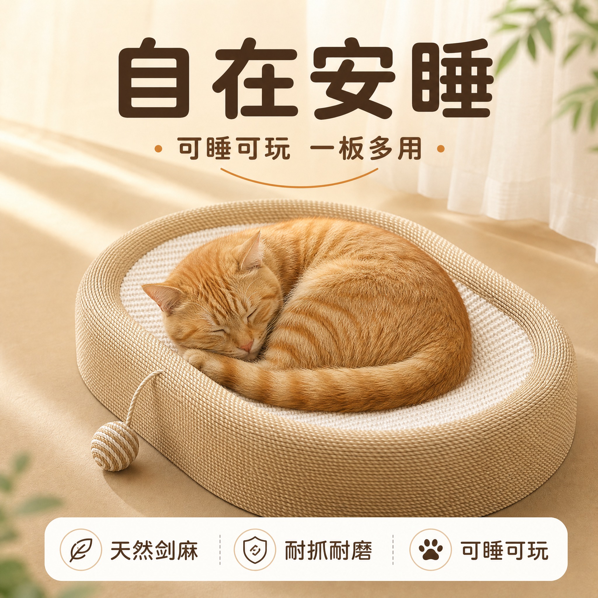 [主图-5] 结果收口页，用猫咪安睡状态做信任收尾。画面为猫抓… - 图片创意预览