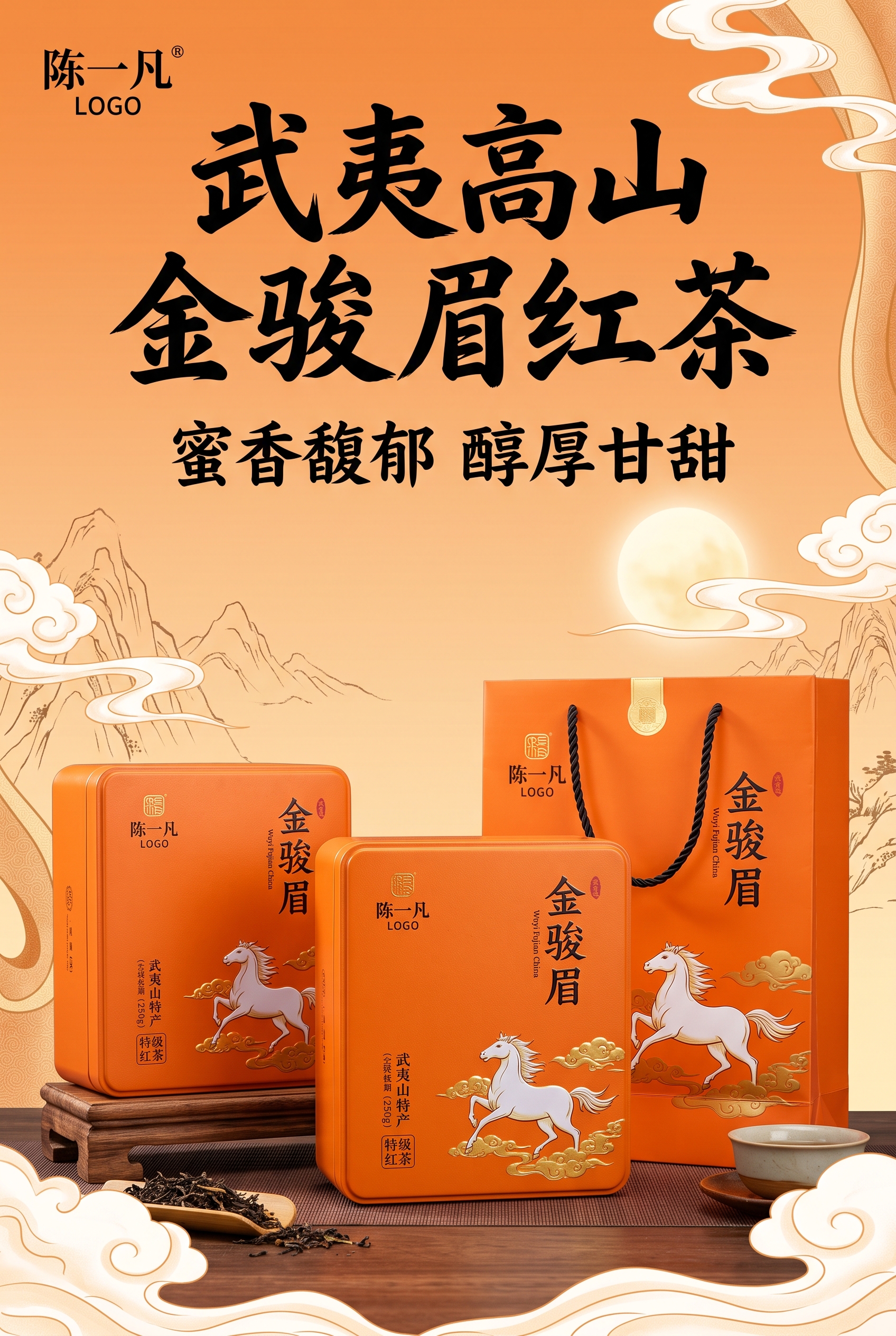 2:3竖版电商详情首屏海报，国潮新中式传统国风视觉风格，字体采… - 图片创意预览