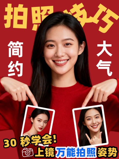 红色拍照技巧小红书封面预览效果