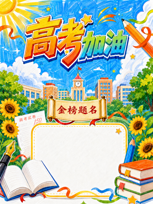 保持马克笔风格不变，将图片中高考试卷上的分数"100"修改为"150"，其他内容、布局和风格均保持不变预览效果