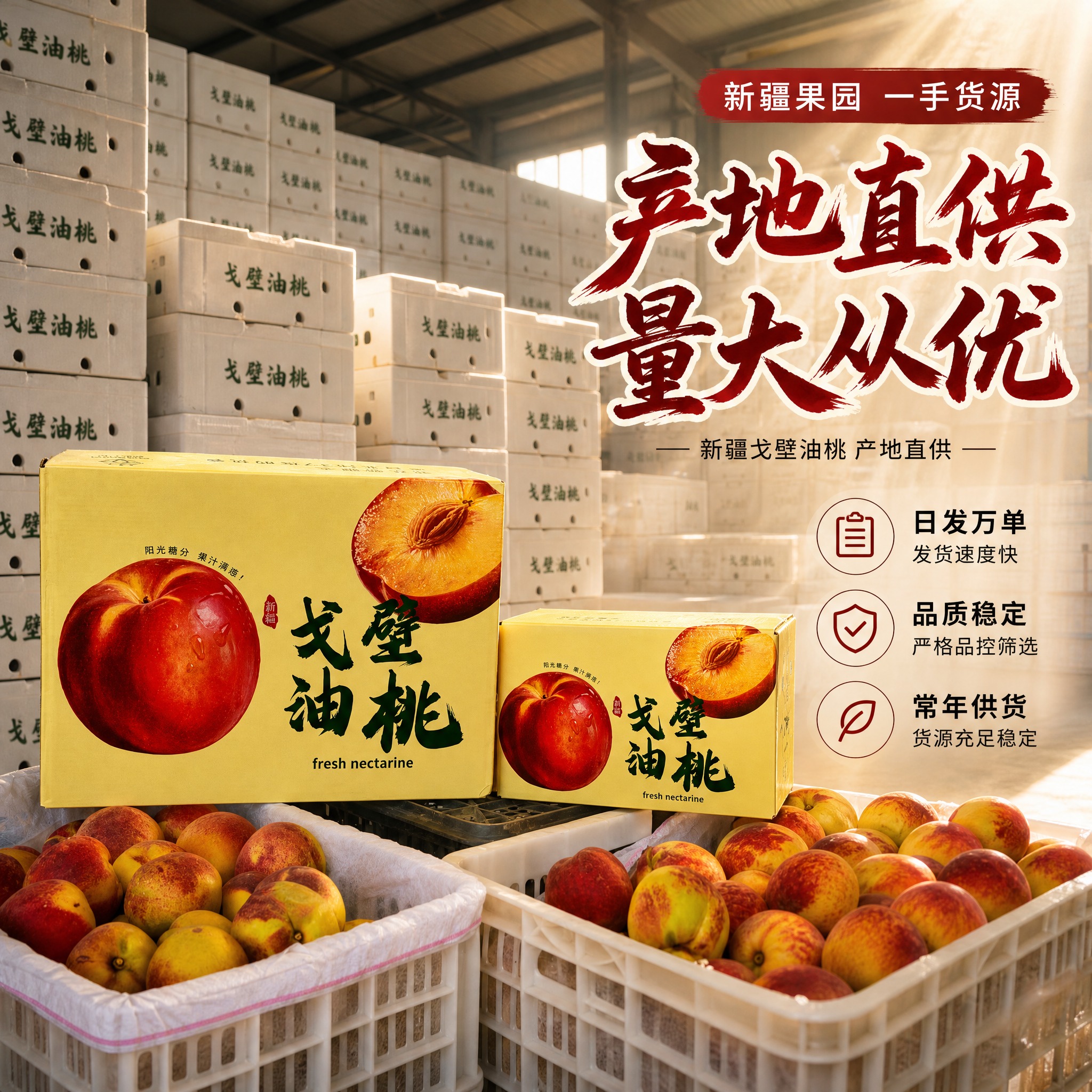 [主图-2] 新疆戈壁油桃 产地直供 量大从优 [统一基调]… - 图片创意预览