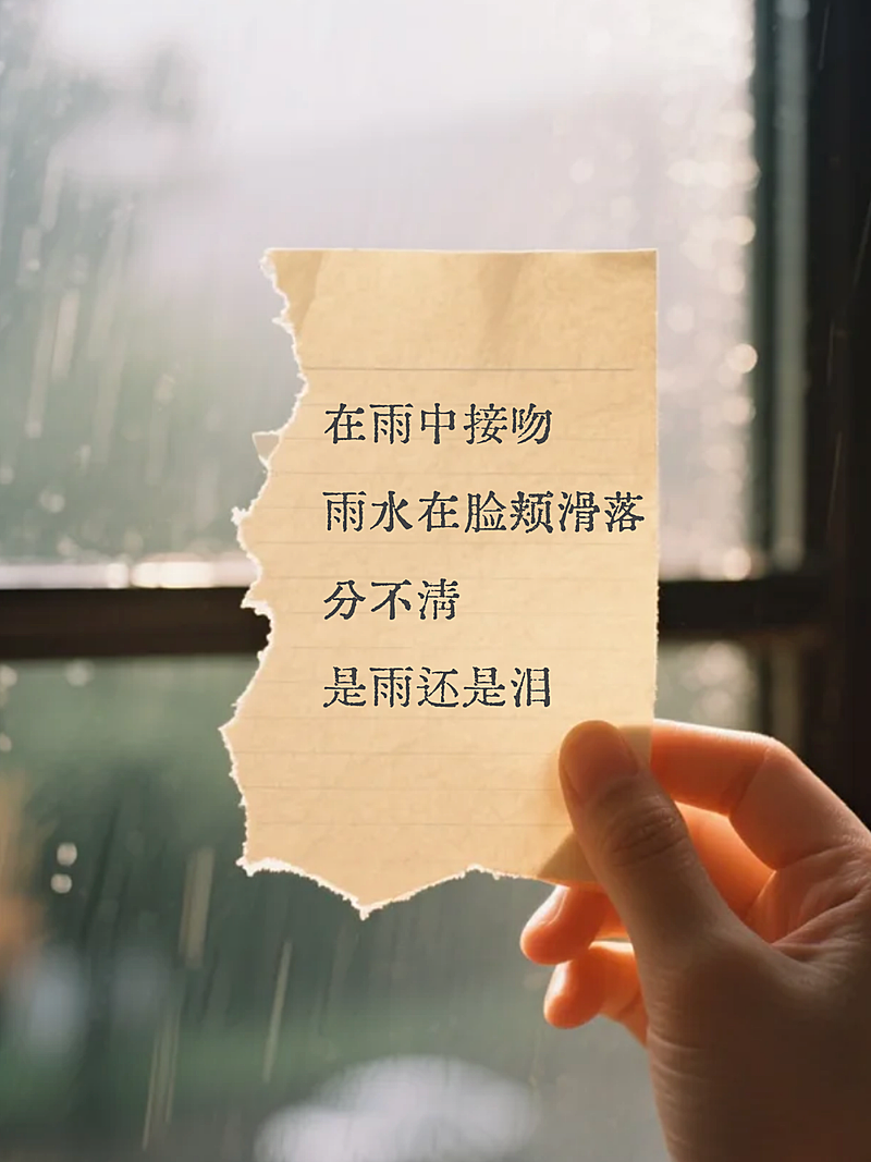 情感文案手写摘抄分享实景风小红书封面