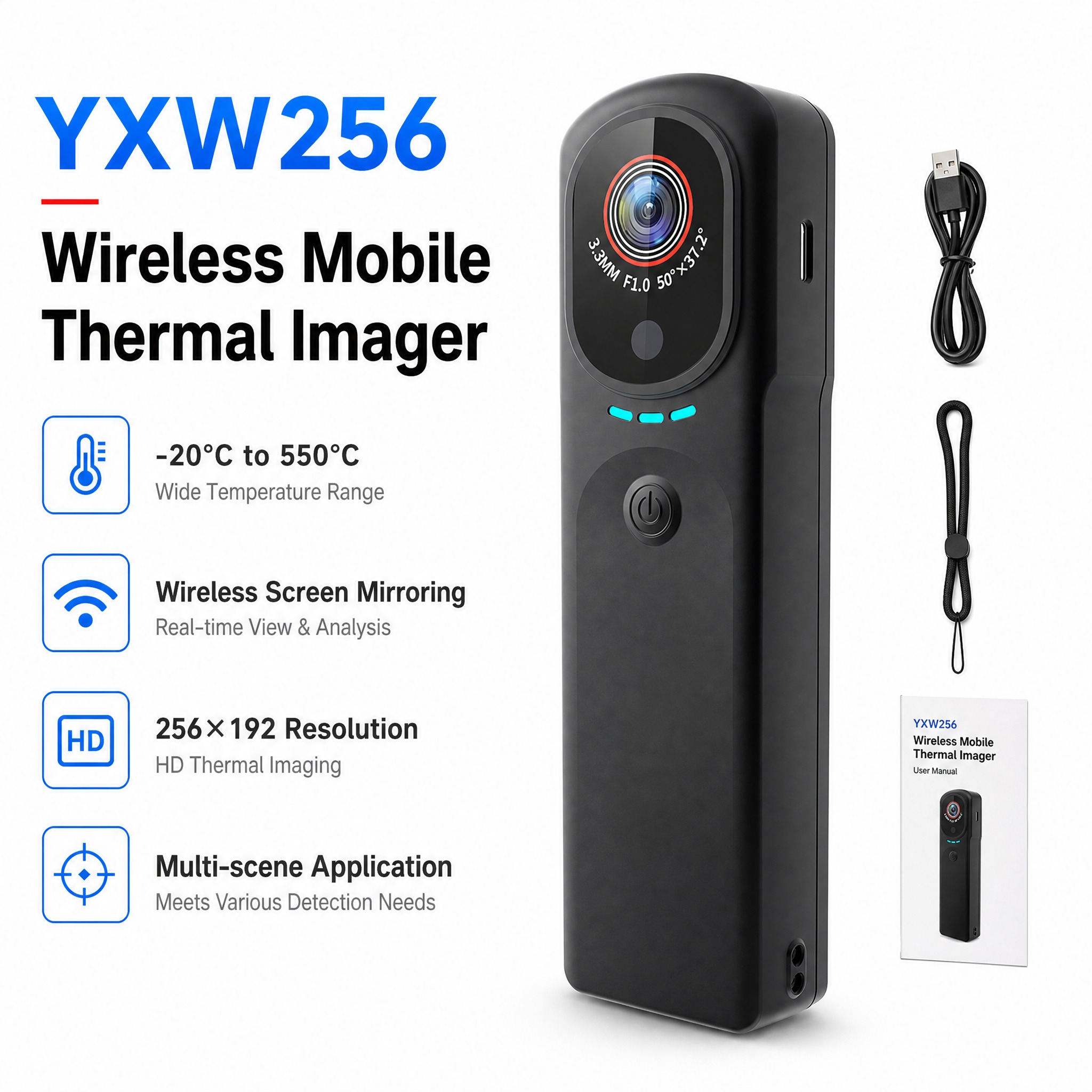 [主图-1] 主题：YXW256无线手机热成像仪首图，左右分栏… - 图片创意预览