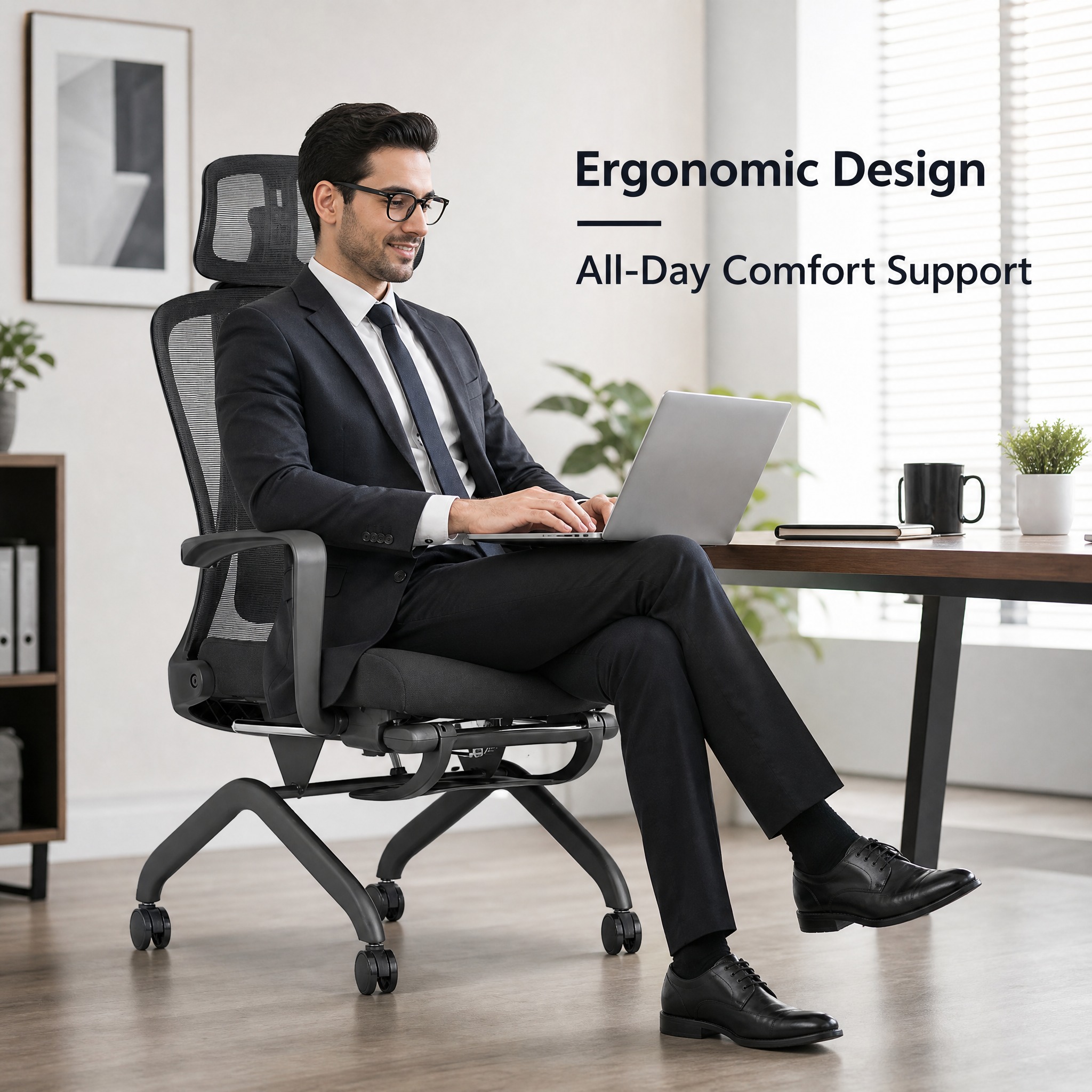 A professional business man sit… - 图片创意预览