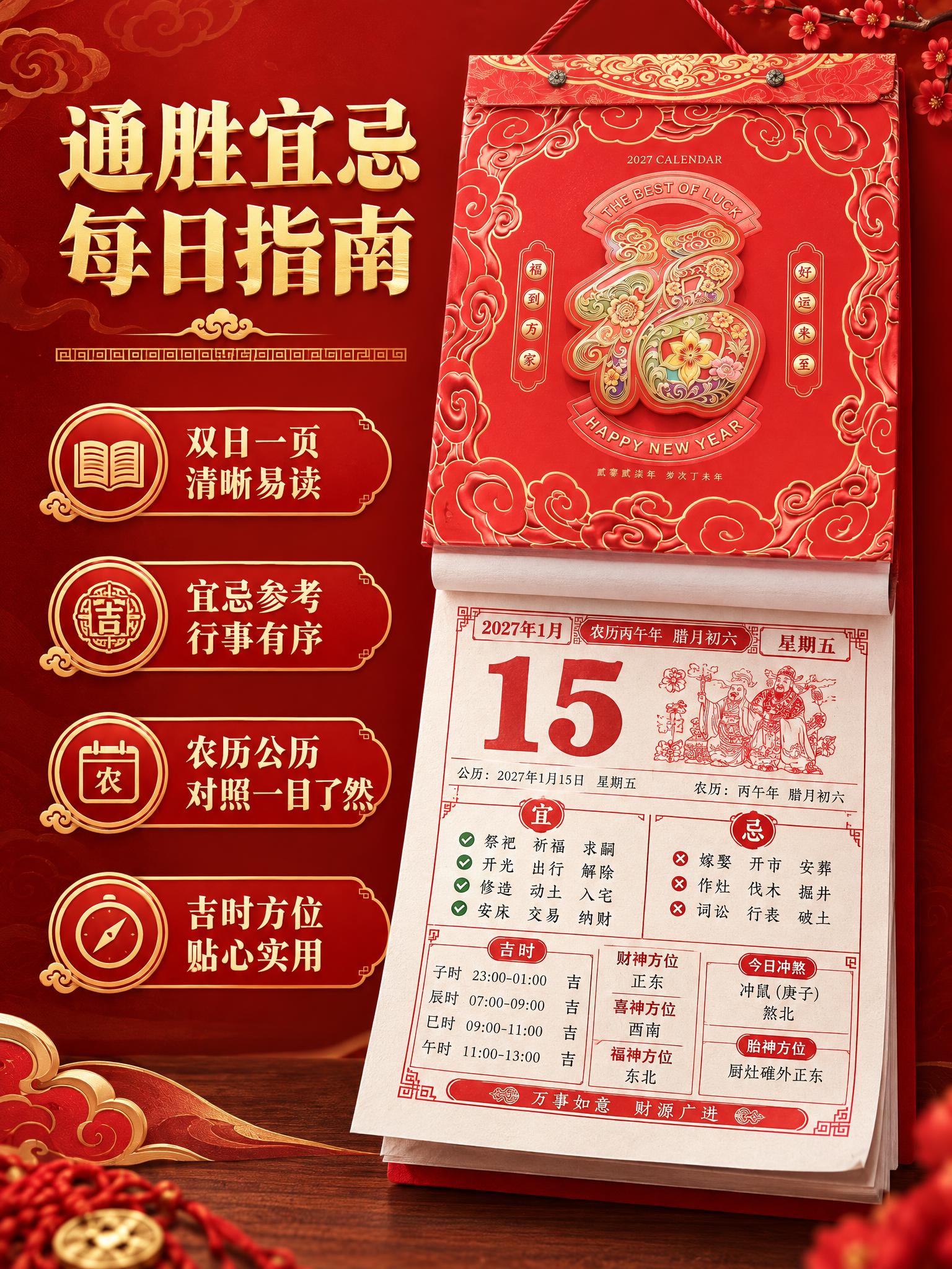 [商品] 使用【图1】【图2】【图3】【图4】2027福字八开… - 图片创意预览