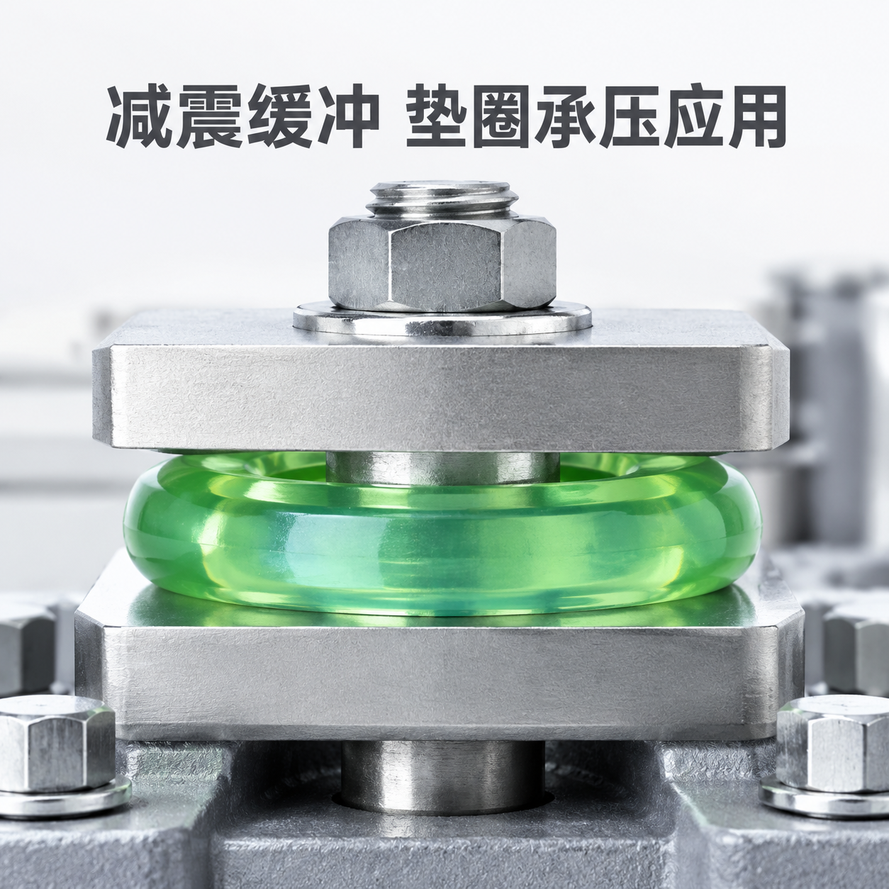 [主图-5] 应用场景图，展示圆环垫圈零件在减震缓冲结构中的垫… - 图片创意预览