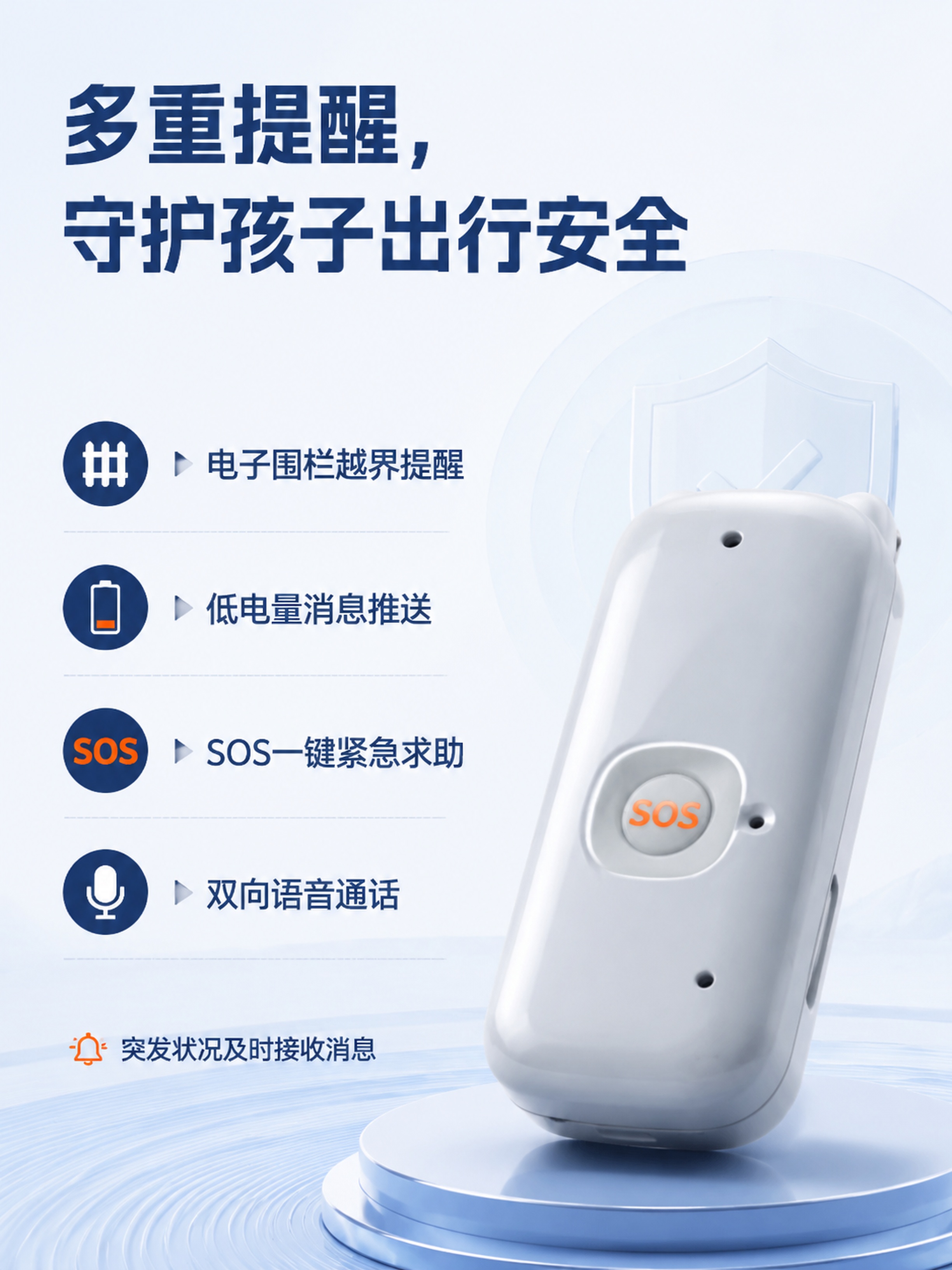 第 1 张 首图（产品主视觉） 主标题：儿童多模防走失定位器… - 图片创意预览