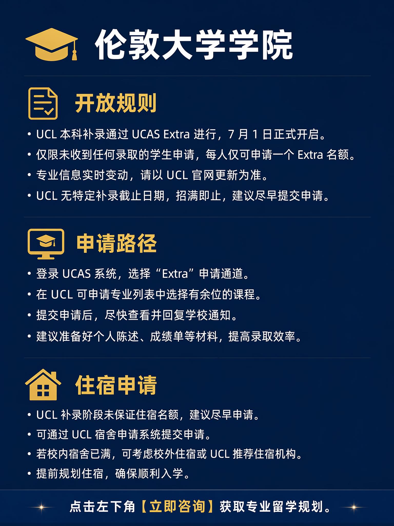 英国前百大学2026补录清单 🎓 伦敦大学学院 开放规则：20… - 图片创意预览