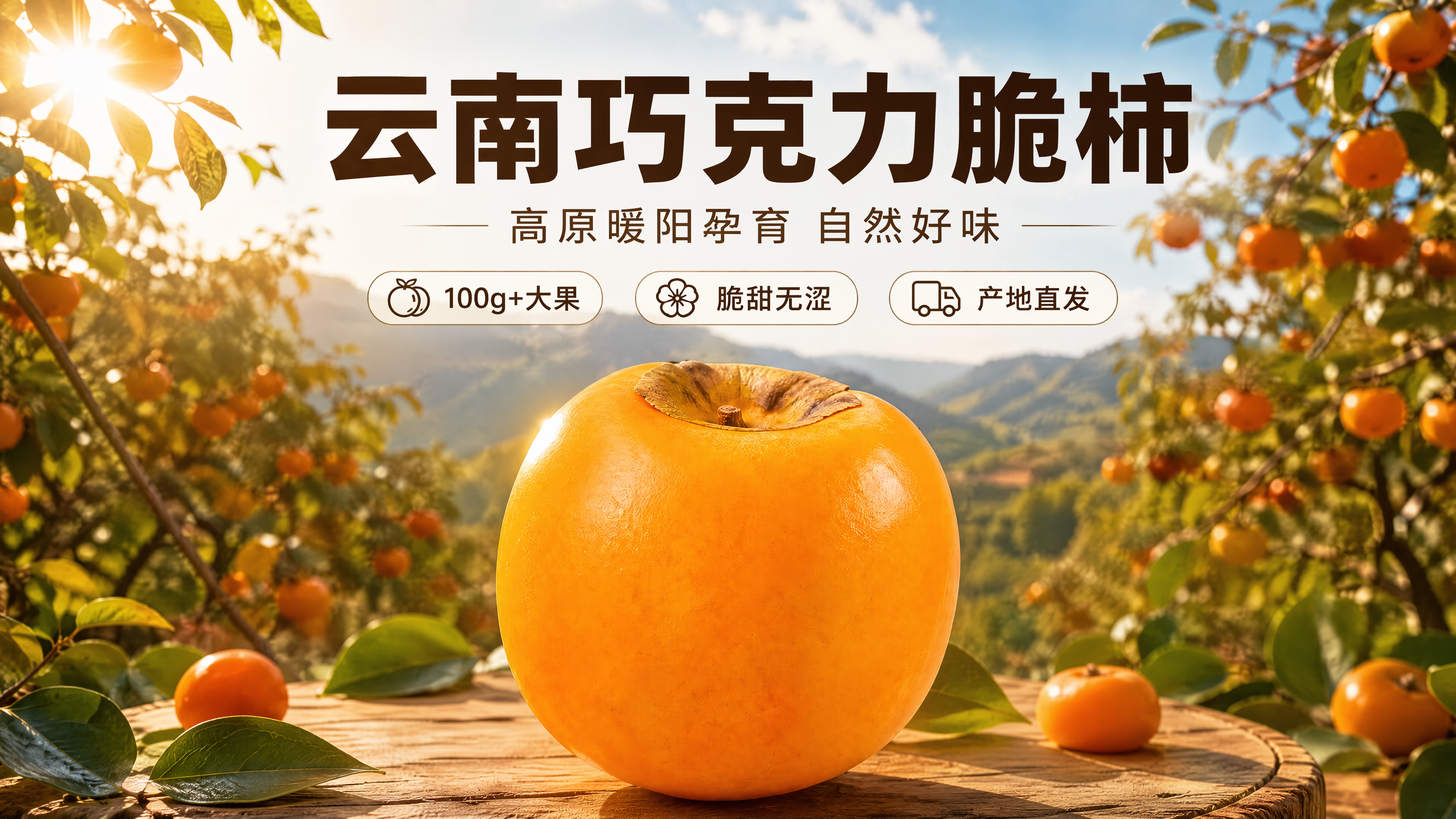 [第1张] 详情页头图-云南巧克力脆柿果园主视觉海报。京东75… - 图片创意预览