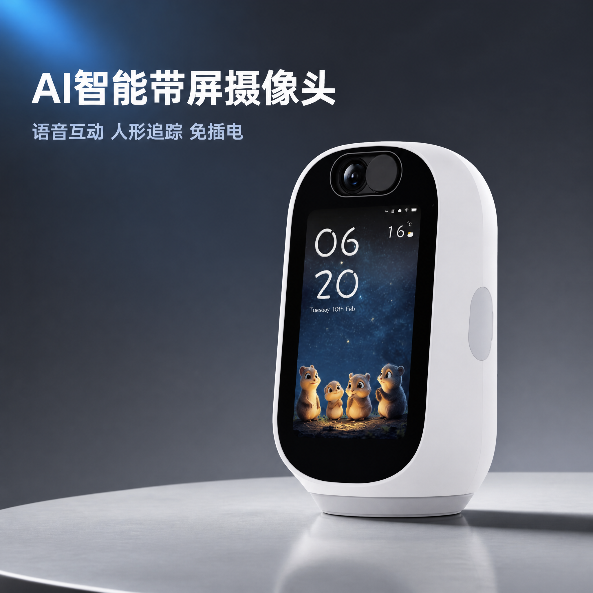 [主图-1] 智能AI语音互动摄像头 商品识别首图，展示产品完… - 图片创意预览
