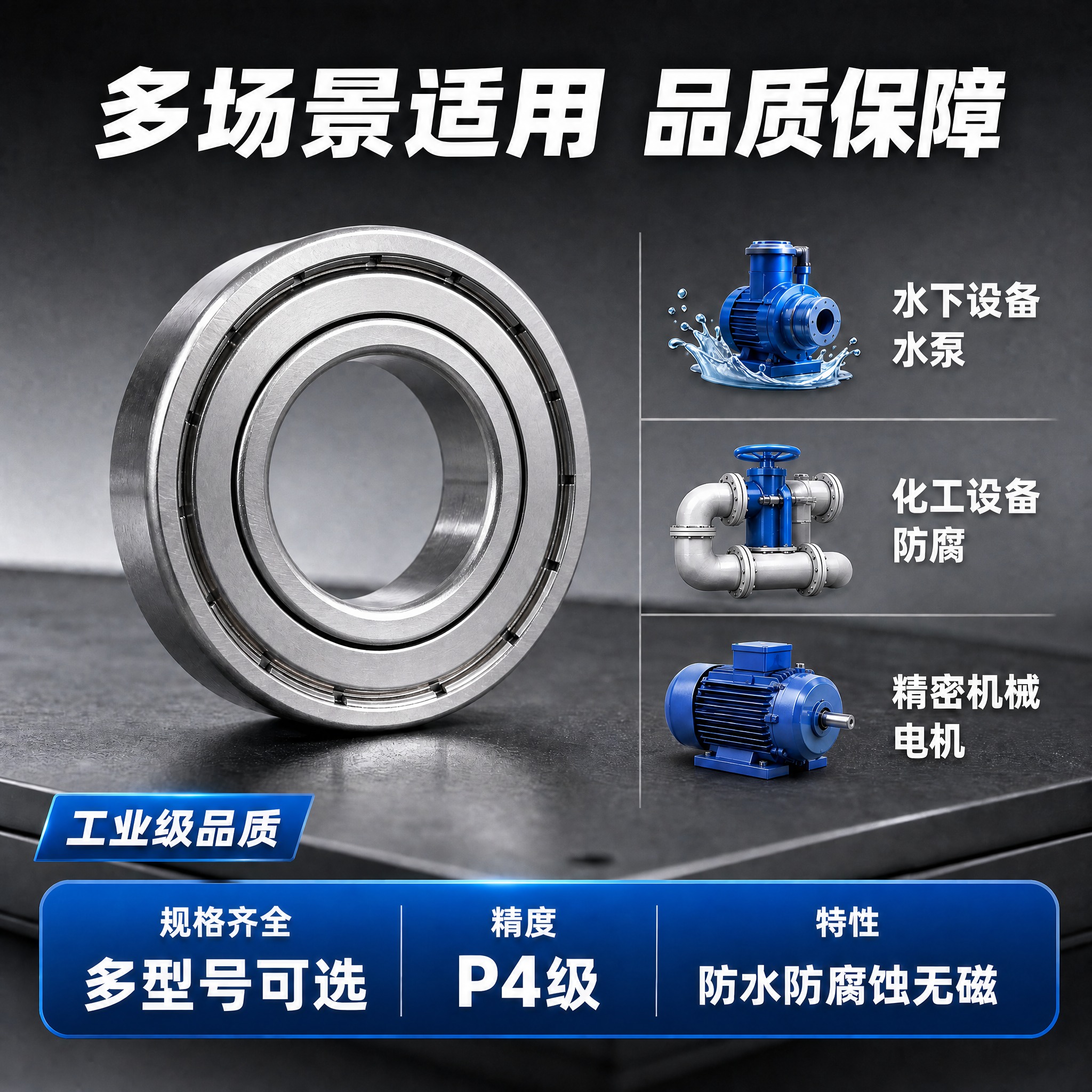 去除图中所有型号文字：1. 轴承外圈表面上的刻字"S6305Z… - 图片创意预览
