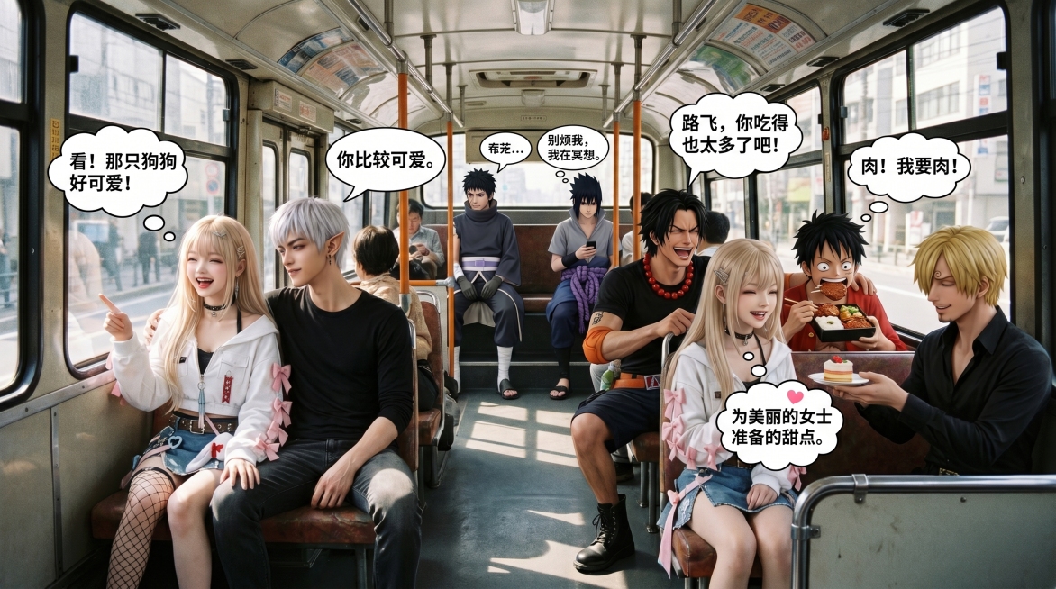 生成公交人物互动图预览效果