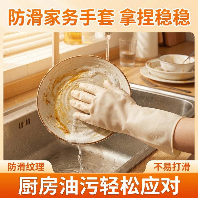 我的产品是家务手套，帮我做10张拼多多主图预览效果