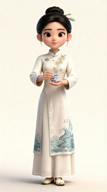 把参考图中人物手中的酒杯改成精致小巧小的酒杯，其他保持不变预览效果