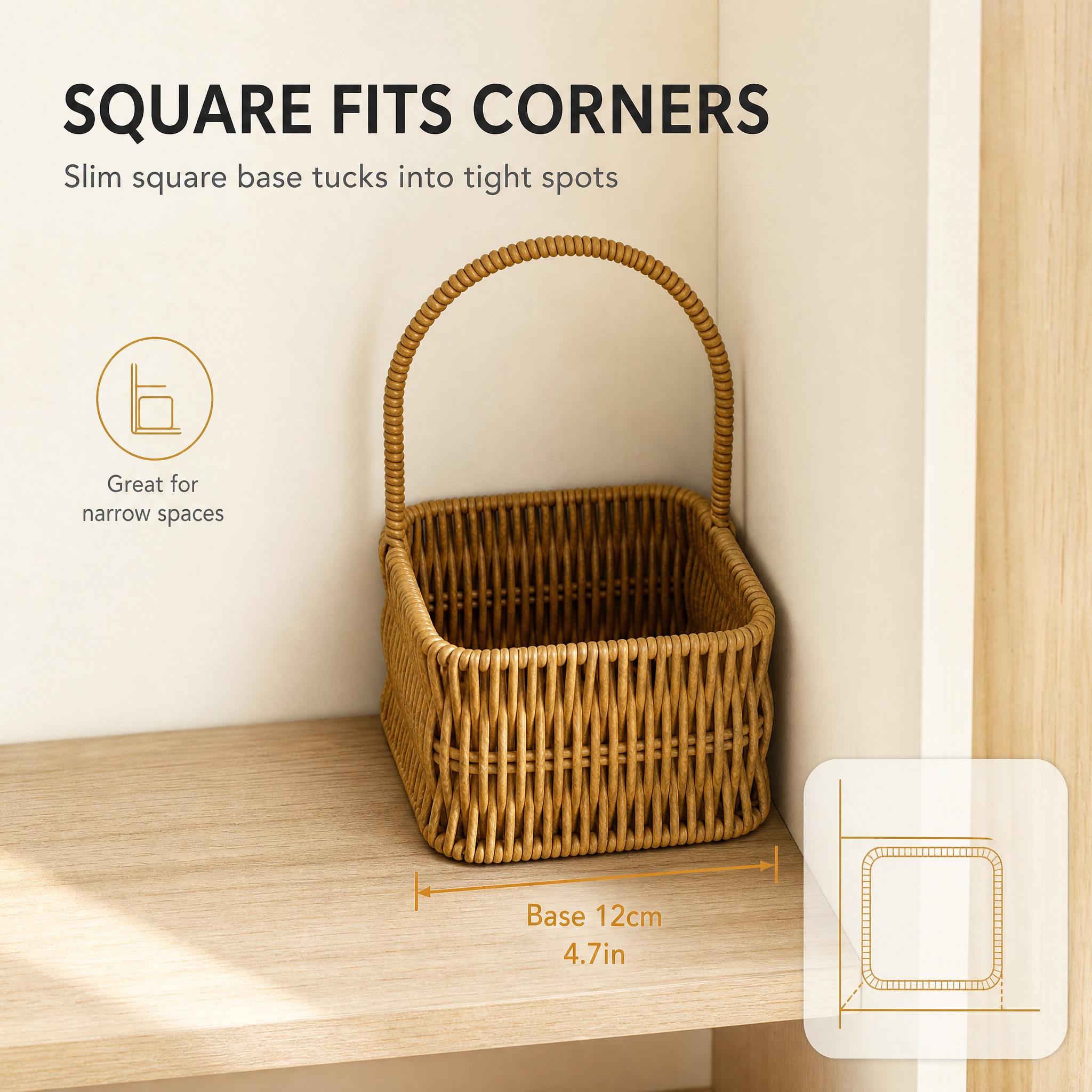 [主图-7] PP Rattan Woven Square S… - 图片创意预览