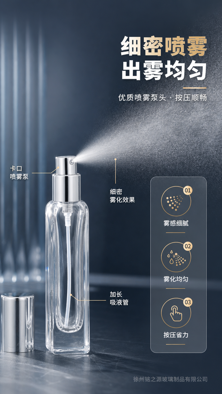 [商品] 使用【图9】银色盖透明方形卡口玻璃香水瓶（开盖状态，… - 图片创意预览