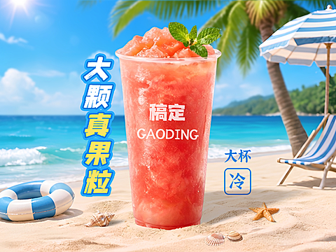 夏季饮料餐饮美食美团大众点评淘宝闪购饿了么蓝色清新美团产品图