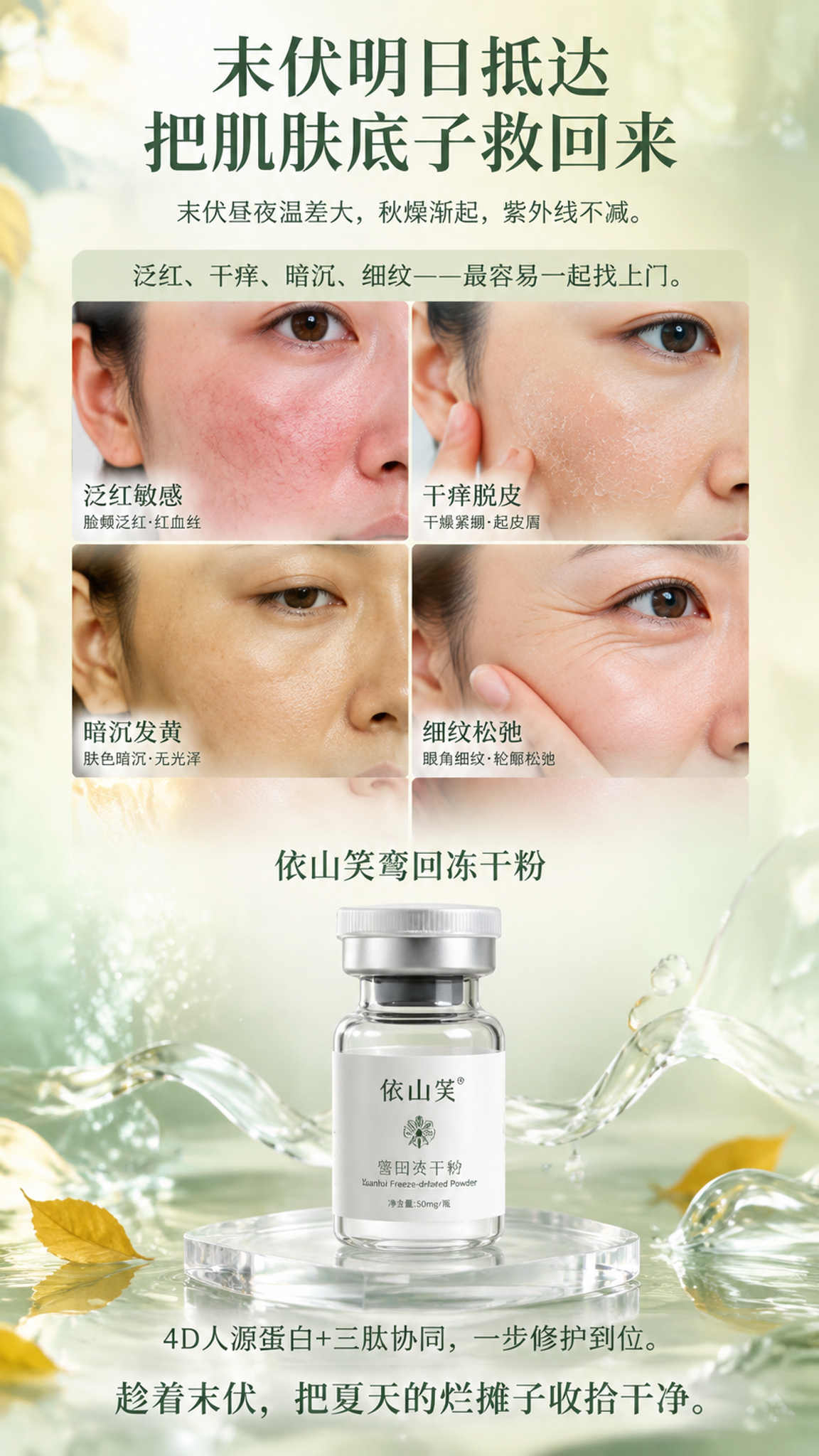 一张竖版美妆护肤海报，26cm×47cm竖版比例（约9:16）… - 图片创意预览