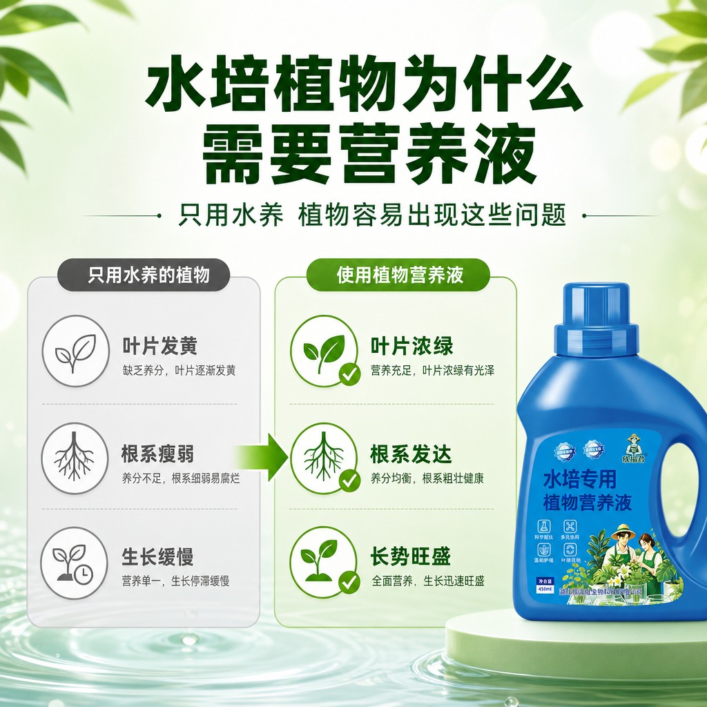 [主图-3] 为什么要使用植物营养液 水培植物痛点解决 [统一… - 图片创意预览