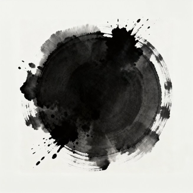 生成圆形墨点，墨点飞溅的感觉预览效果