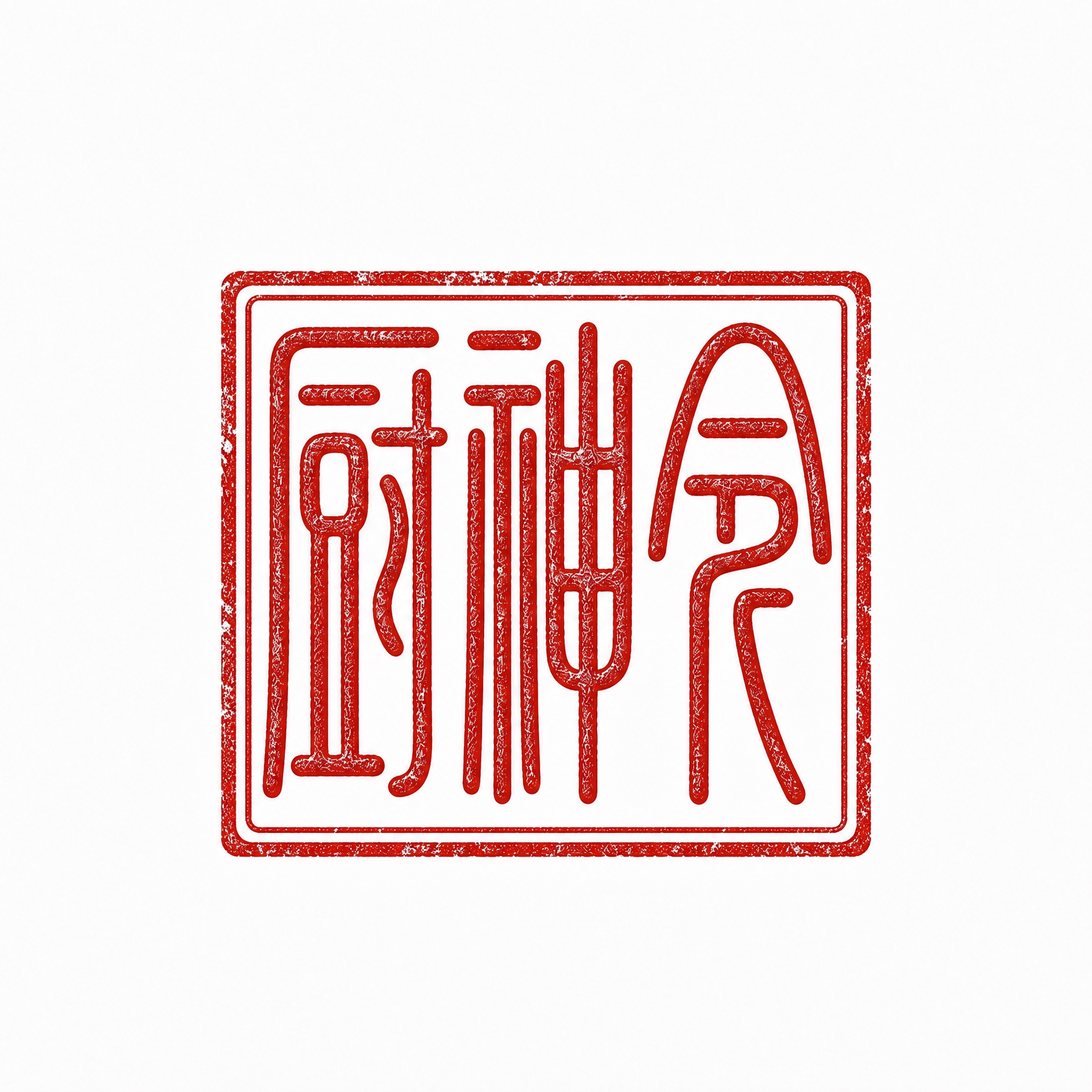 将这枚印章恢复为最初简洁的样式：去掉顶部的龙纹兽钮装饰，去掉四… - 图片创意预览