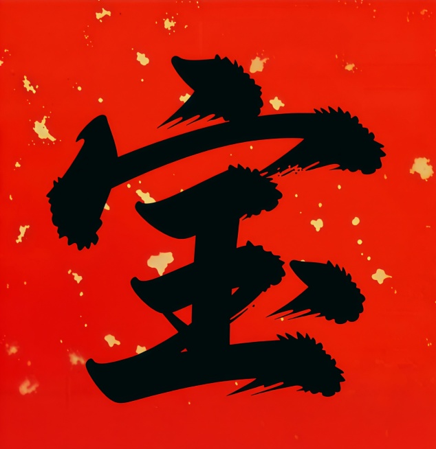 下图“物”改为“宝”预览效果