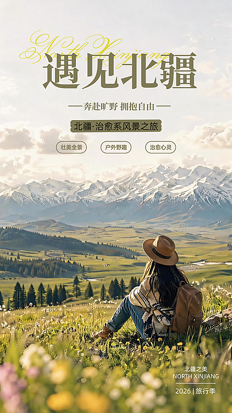 北疆旅游海报