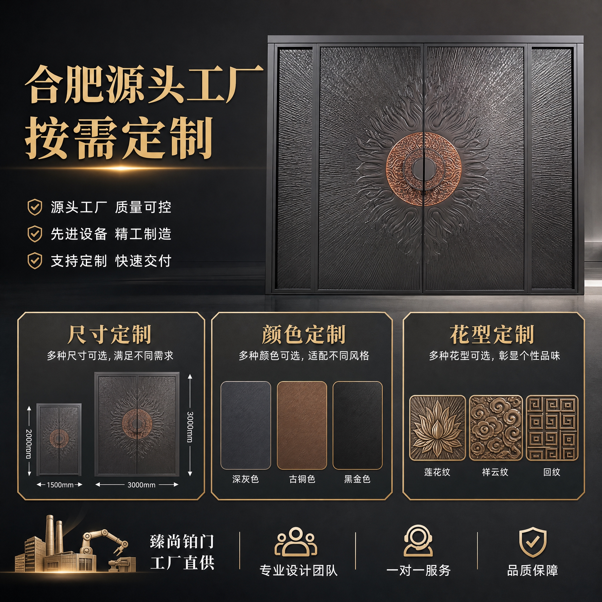 [主图-5] 工厂实力与定制服务图，任务是展示合肥源头工厂实力… - 图片创意预览