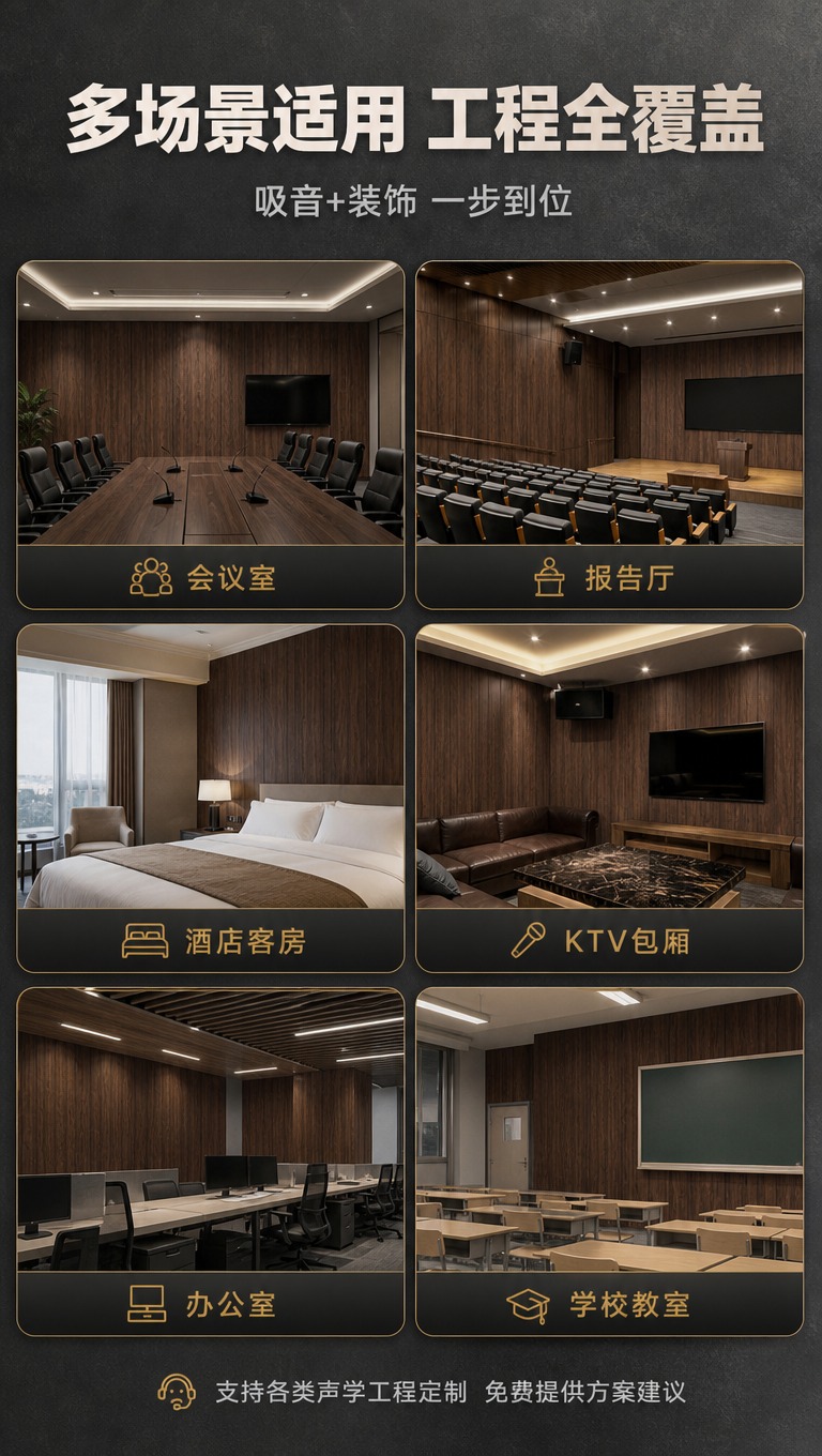 [商品] 使用【图2】木饰面聚酯纤维吸音板正面图；保留胡桃木色… - 图片创意预览