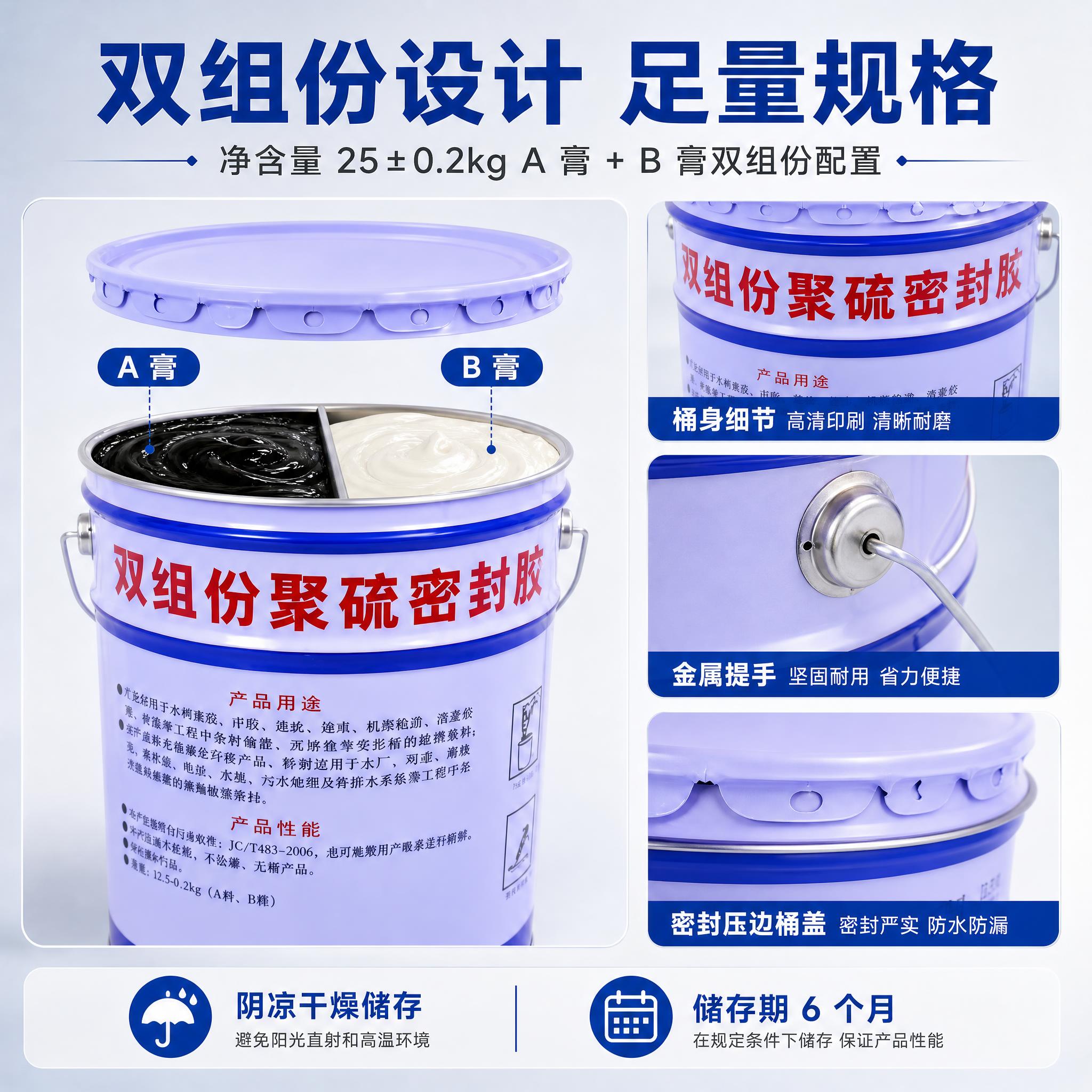 1:1正方形电商主图，工业高级简约风格，整体蓝白主色调与产品包… - 图片创意预览
