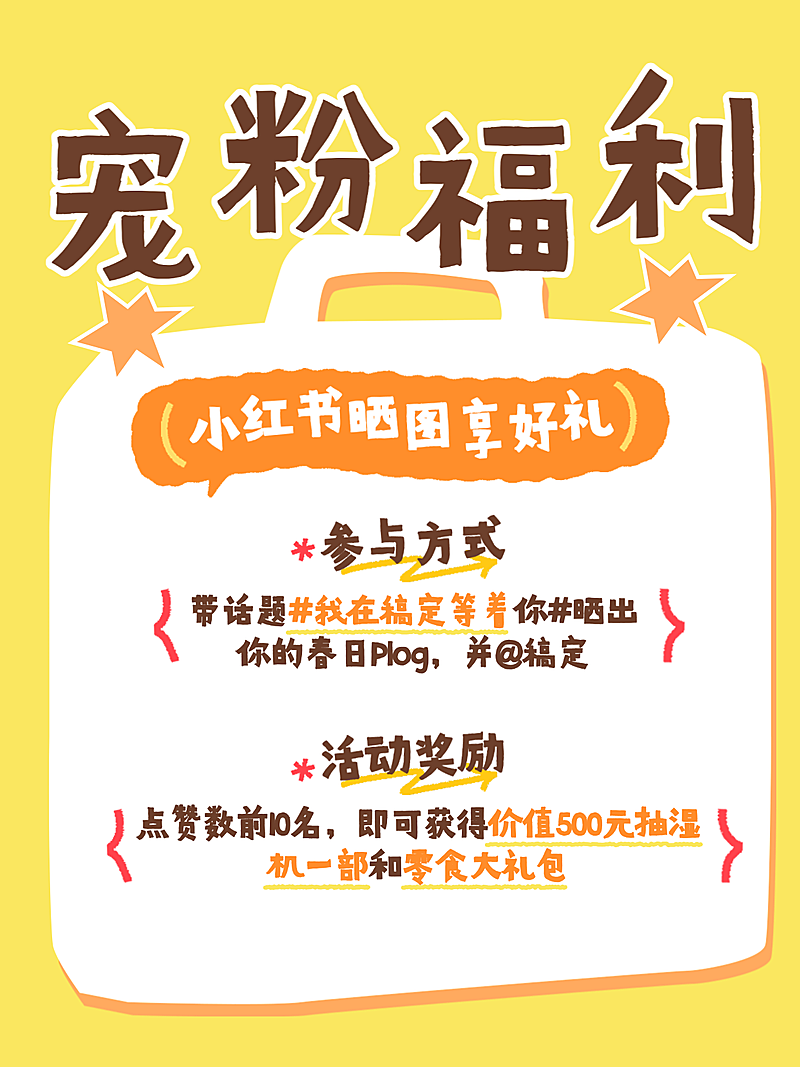 小红书福利营销封面海报内页