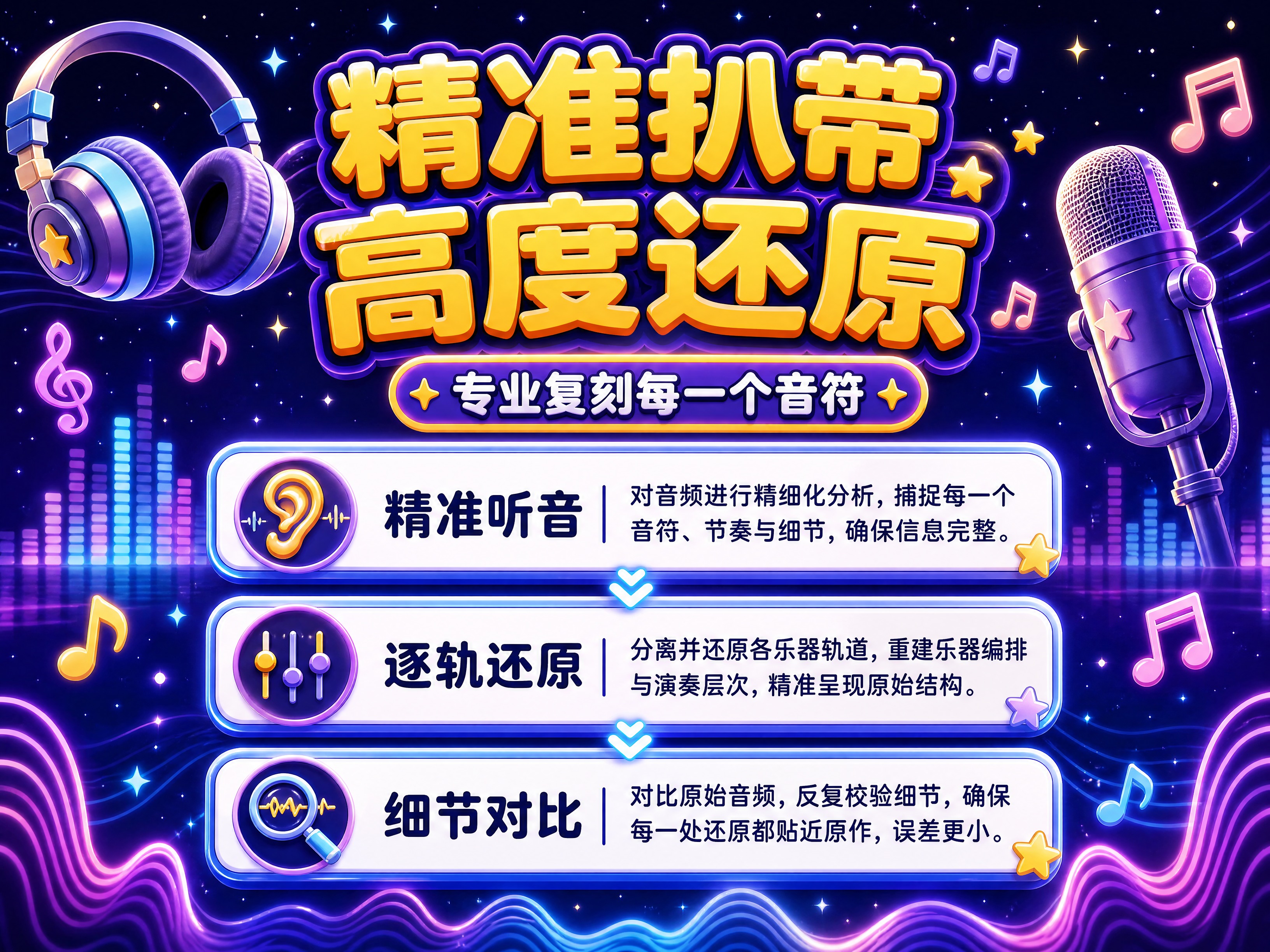 [商品] 使用【图1】【图2】音乐制作服务参考风格；保留梦幻紫… - 图片创意预览