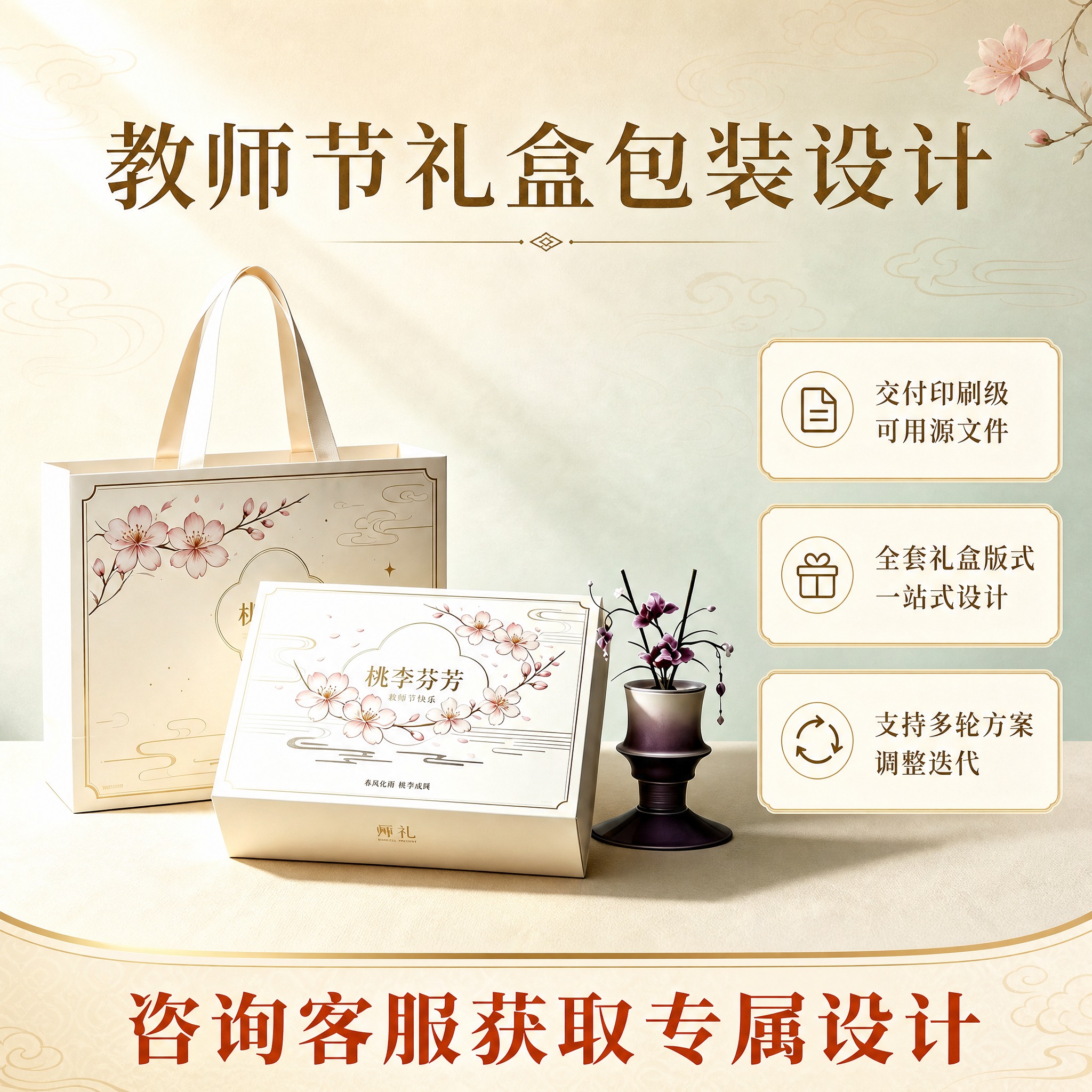 基于原图进行电商主图改造，保持礼盒产品外观、颜色、材质、结构与… - 图片创意预览