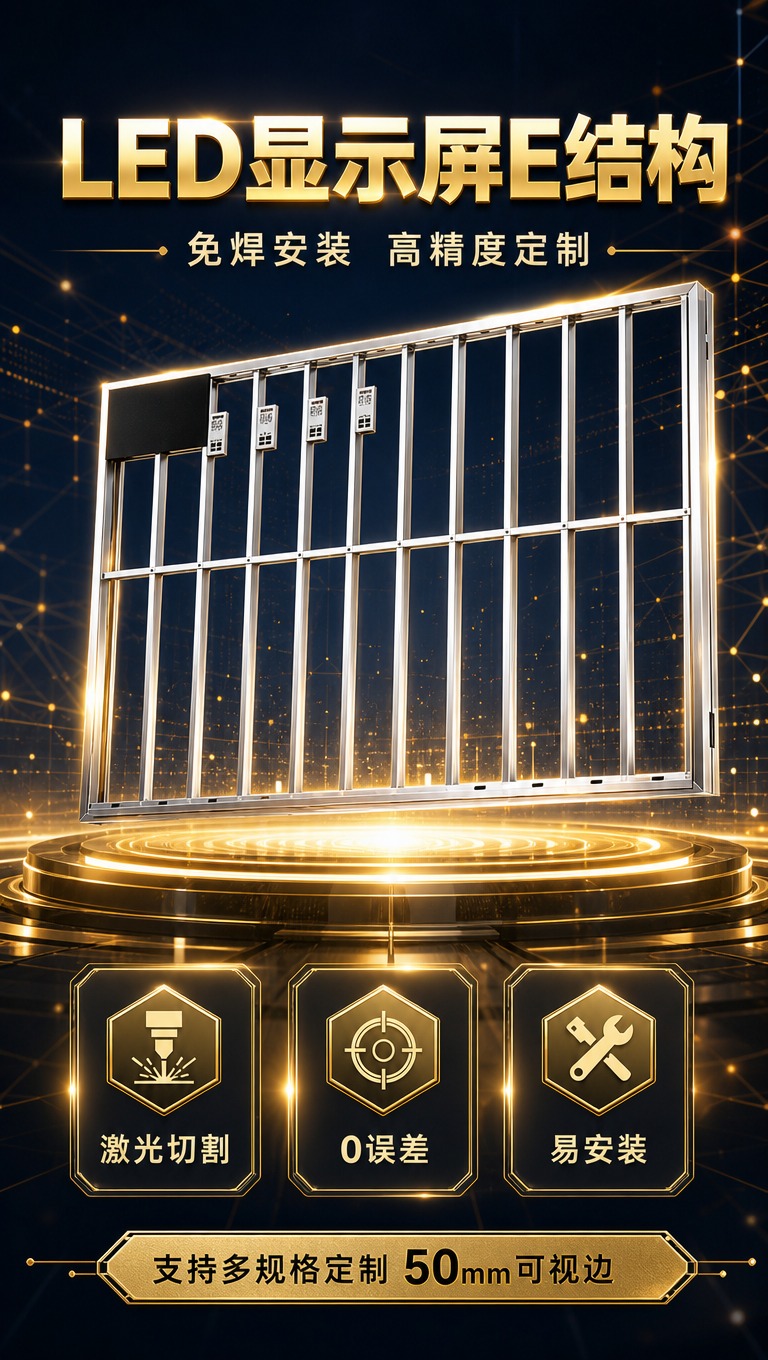 [商品] 使用【图1】LED显示屏E结构不锈钢框架产品；保留整… - 图片创意预览