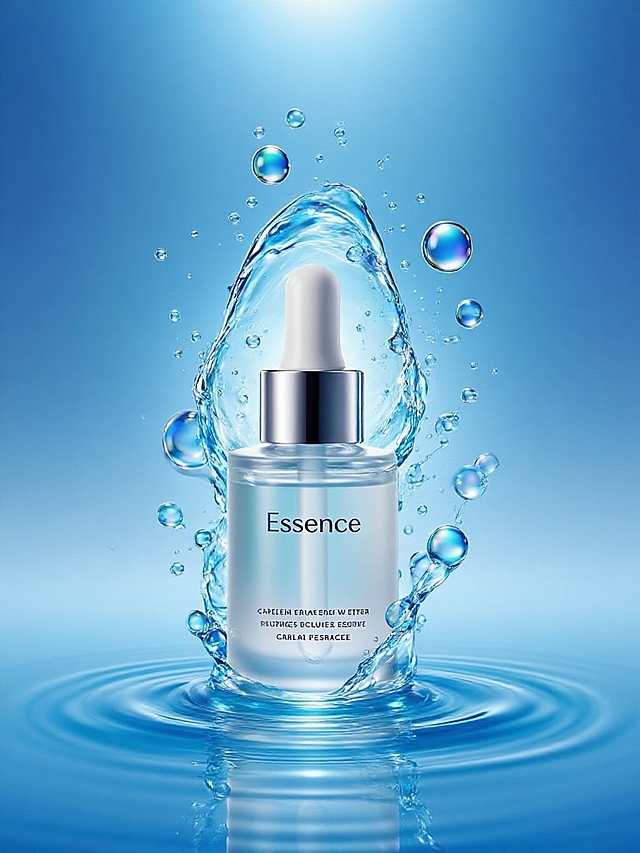 美容美妆简约·水波质感/水面悬浮商品图