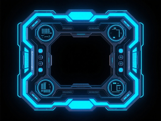 未来感十足的科技界面，赛博朋克风设计，霓虹灯效与机能元素完美融合。