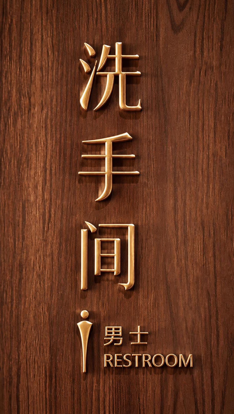 将图1中的文字内容替换为图2的金色金属立体字效果和深棕色木纹背… - 图片创意预览