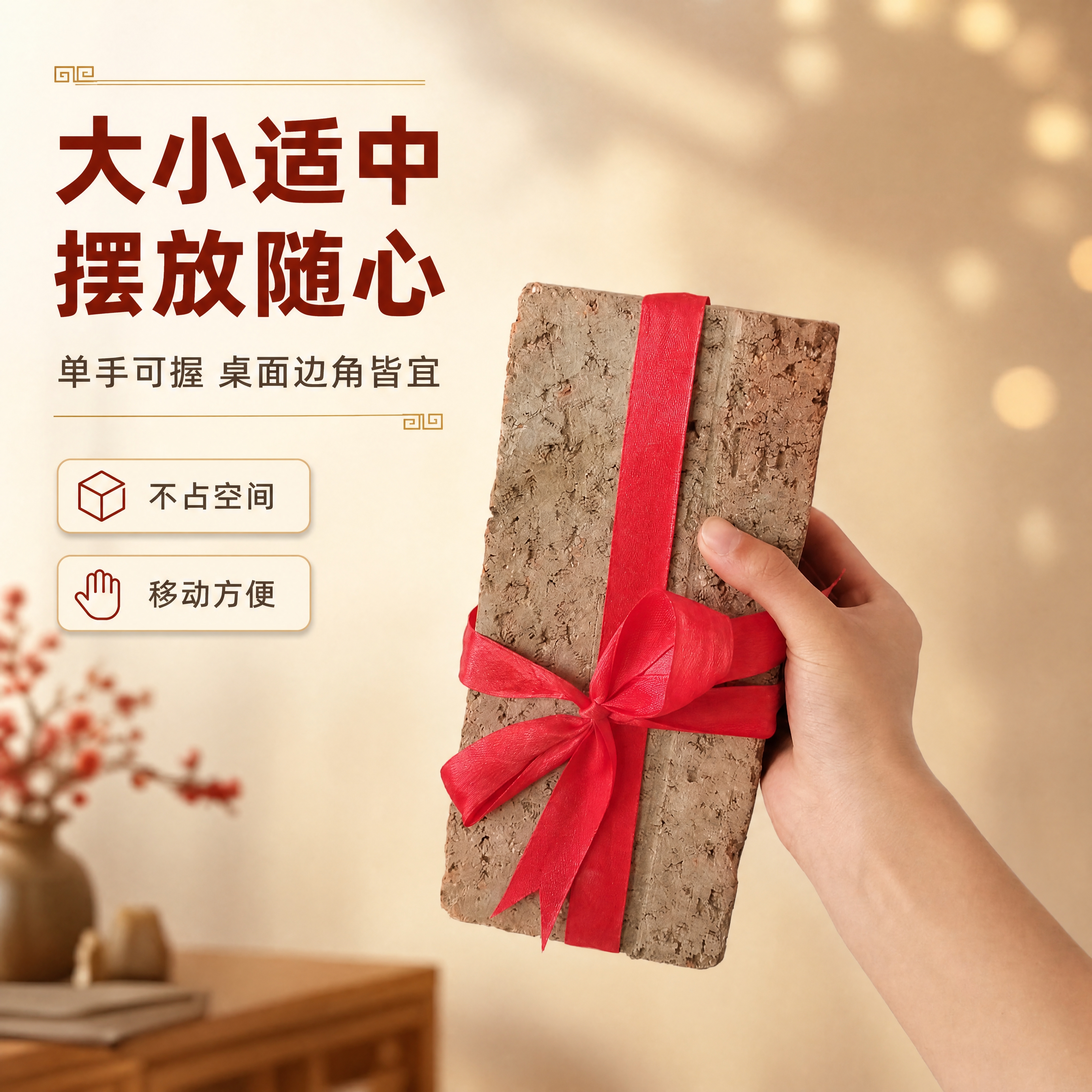 [商品] 使用【图2】手持红砖捆红绳装饰摆件图；保留红砖尺寸比… - 图片创意预览
