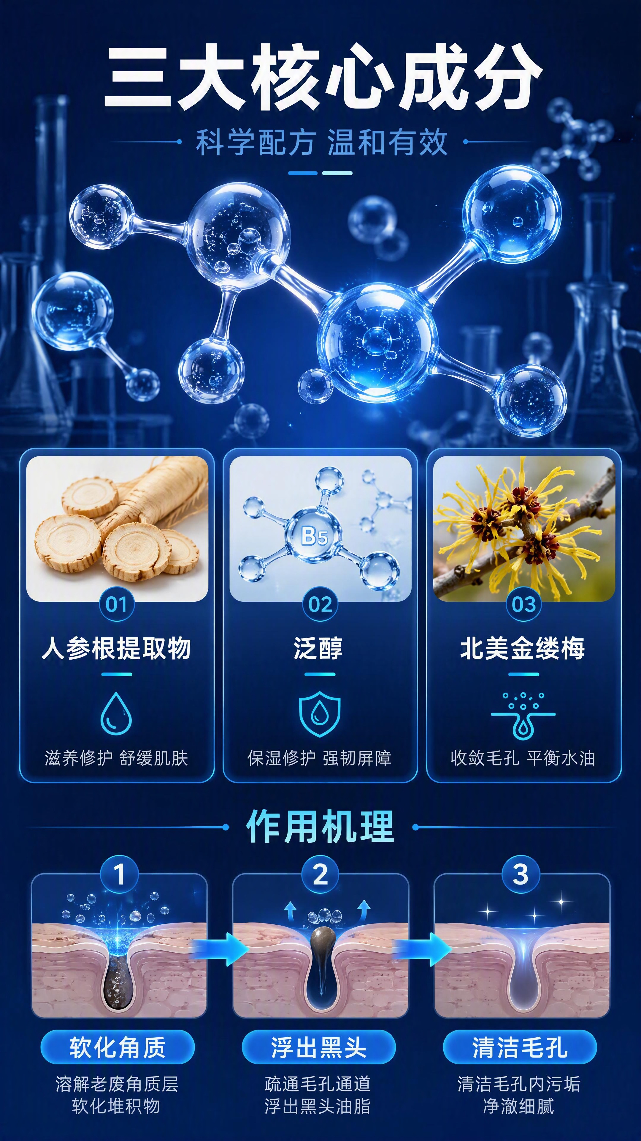 [第3张] 详情页成分功效-核心成分解析与作用机理。本张为成分… - 图片创意预览