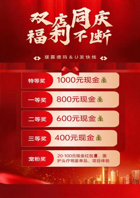 将原图改成A4尺寸的海报，保持原海报内容、文案和红色喜庆风格不变，调整尺寸比例为标准A4预览效果
