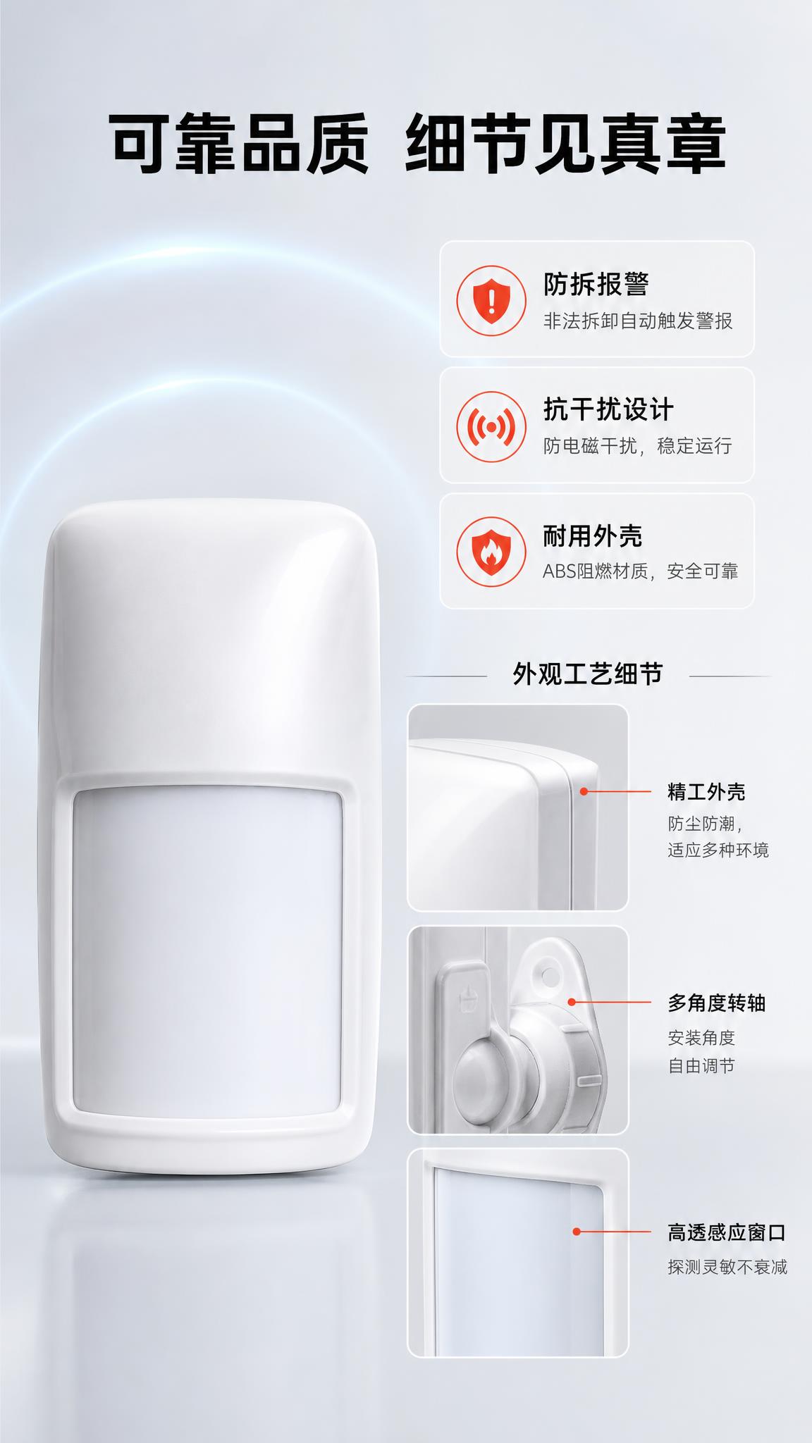 [商品] 使用【图1】域适都红外双鉴探测器正面图和侧面壁挂图；… - 图片创意预览