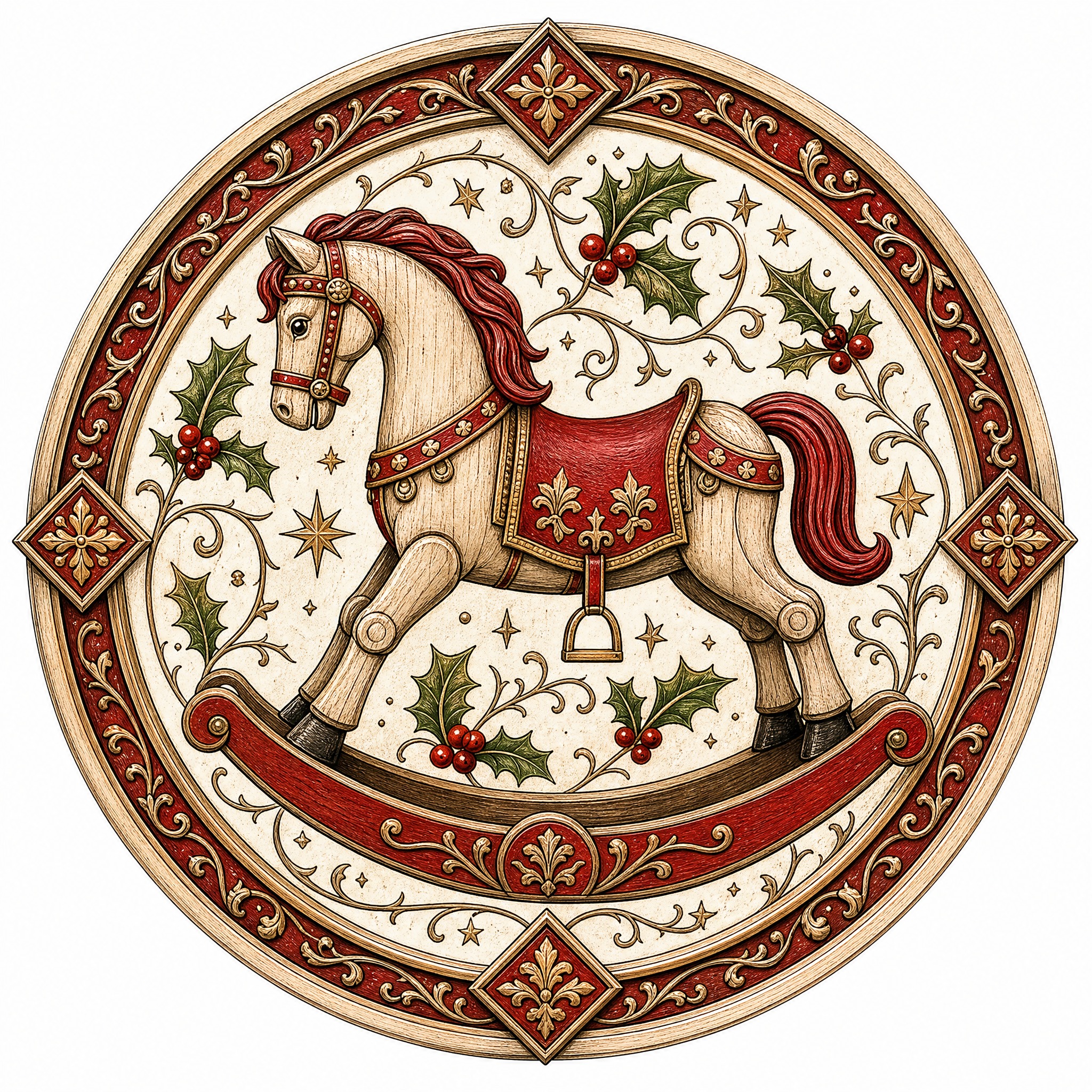 Christmas sticker, medieval ill… - 图片创意预览
