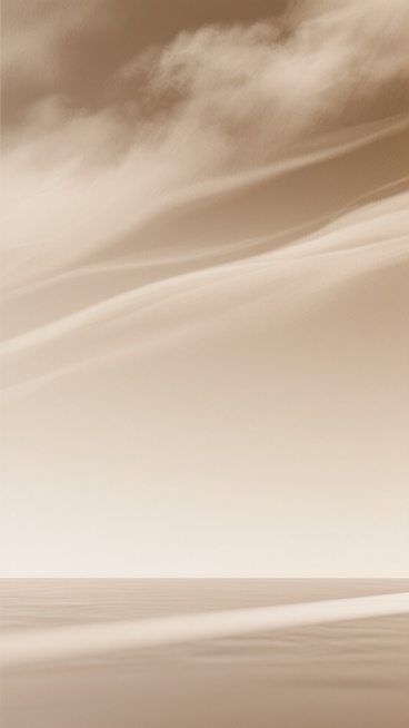 极简主义风格背景图，柔和的米色调渐变，顶部是模糊的、流动感的米色与浅棕色纹理，如同被柔化的云层或抽象的自然形态，光线从上方以柔和的角度倾斜投射，形成几条明显的、朦胧的米色光带，底部是光滑的、带有细微反光的浅米色平面，整体色调统一在温暖的米色系中，保持原图的简约质感、模糊朦胧的边界、柔和过渡的光影效果以及上下分割的基本构图，无任何文字或标识元素，营造静谧、舒适、干净的氛围。预览效果