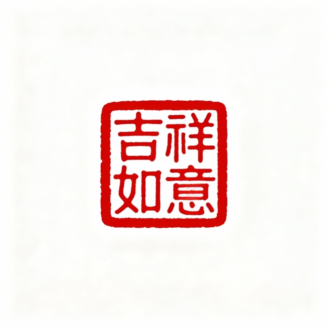 生成“吉祥如意”红色小篆体印章预览效果