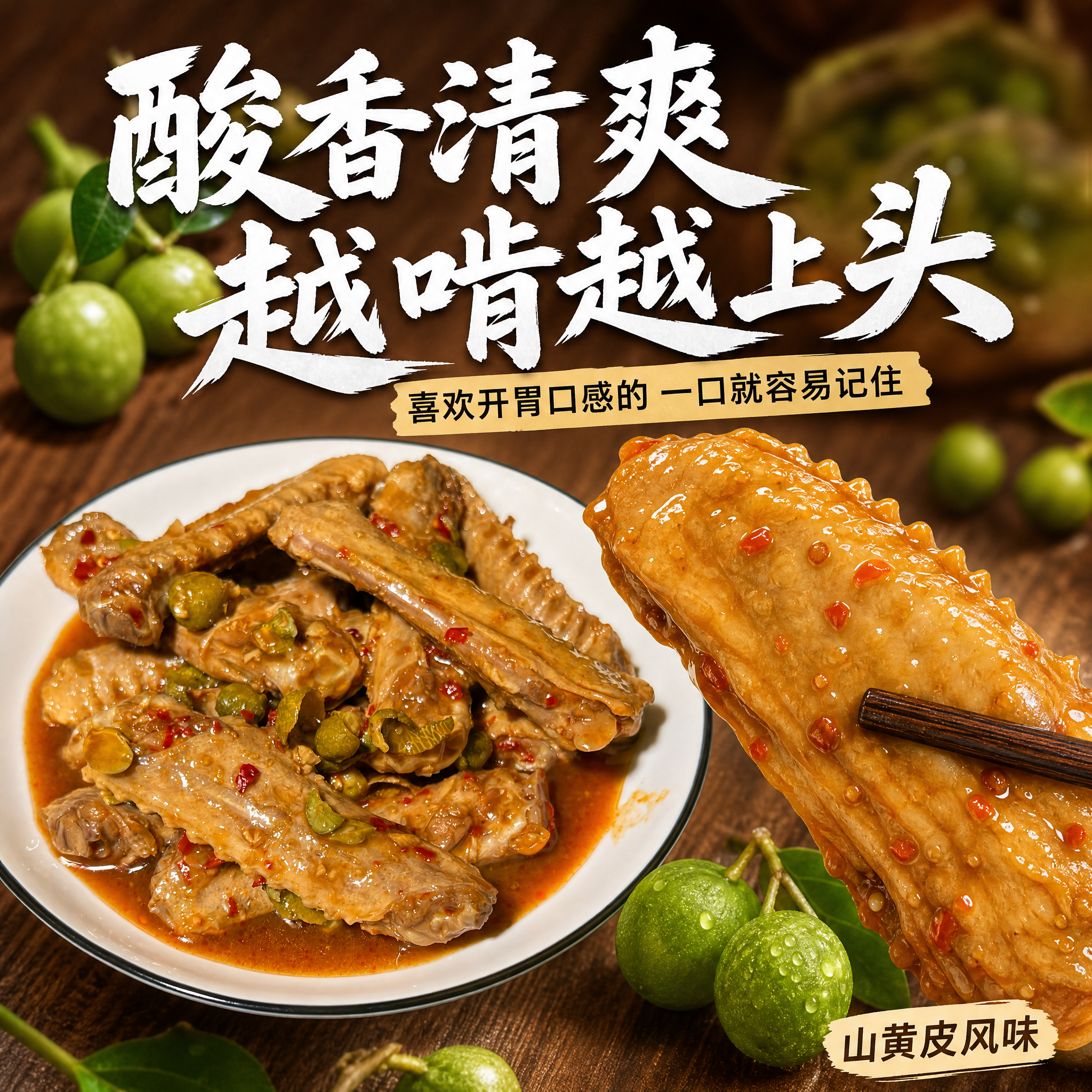 [主图-2] 口味图 酸香清爽 越啃越上头 [统一基调] 抖音… - 图片创意预览