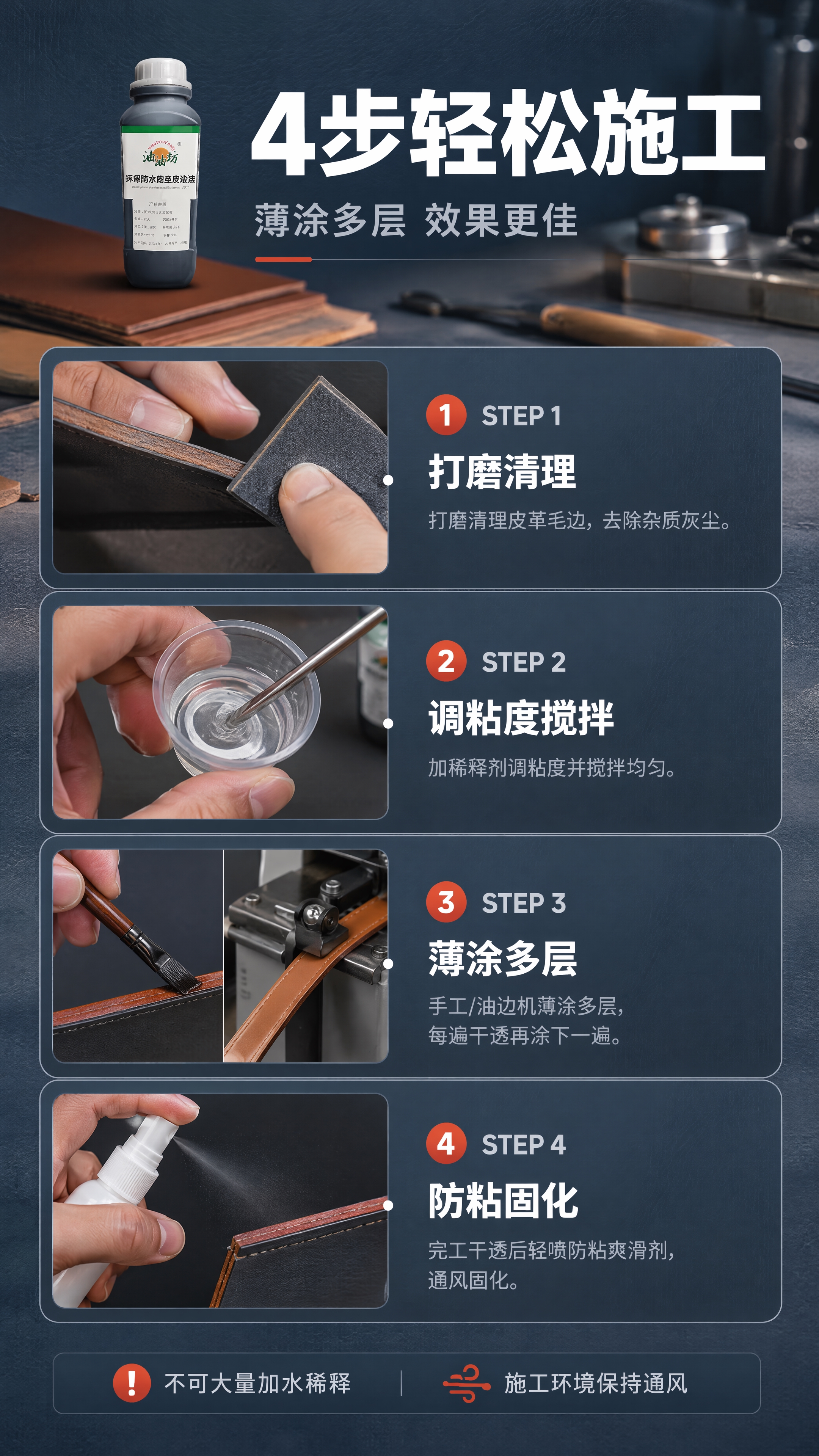 [商品] 使用【图1】油油坊环保防水防虫皮边油；黑色瓶身、白色… - 图片创意预览
