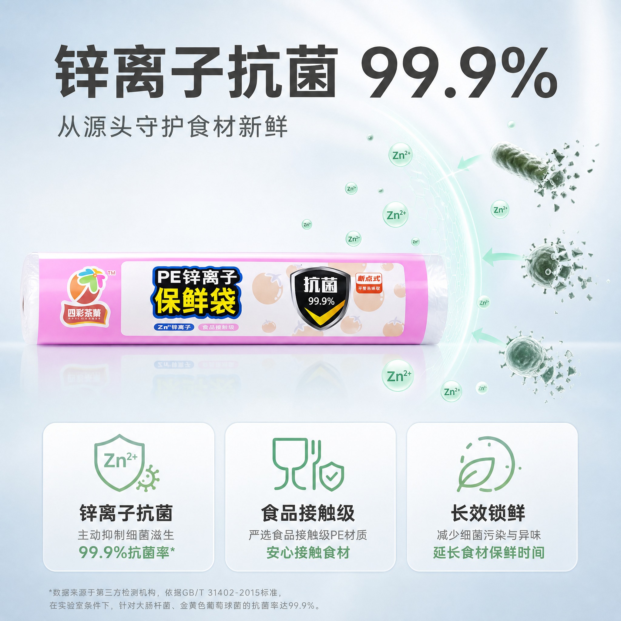 [主图-2] 锌离子抗菌机理与核心功效图，核心任务是证明锌离子… - 图片创意预览